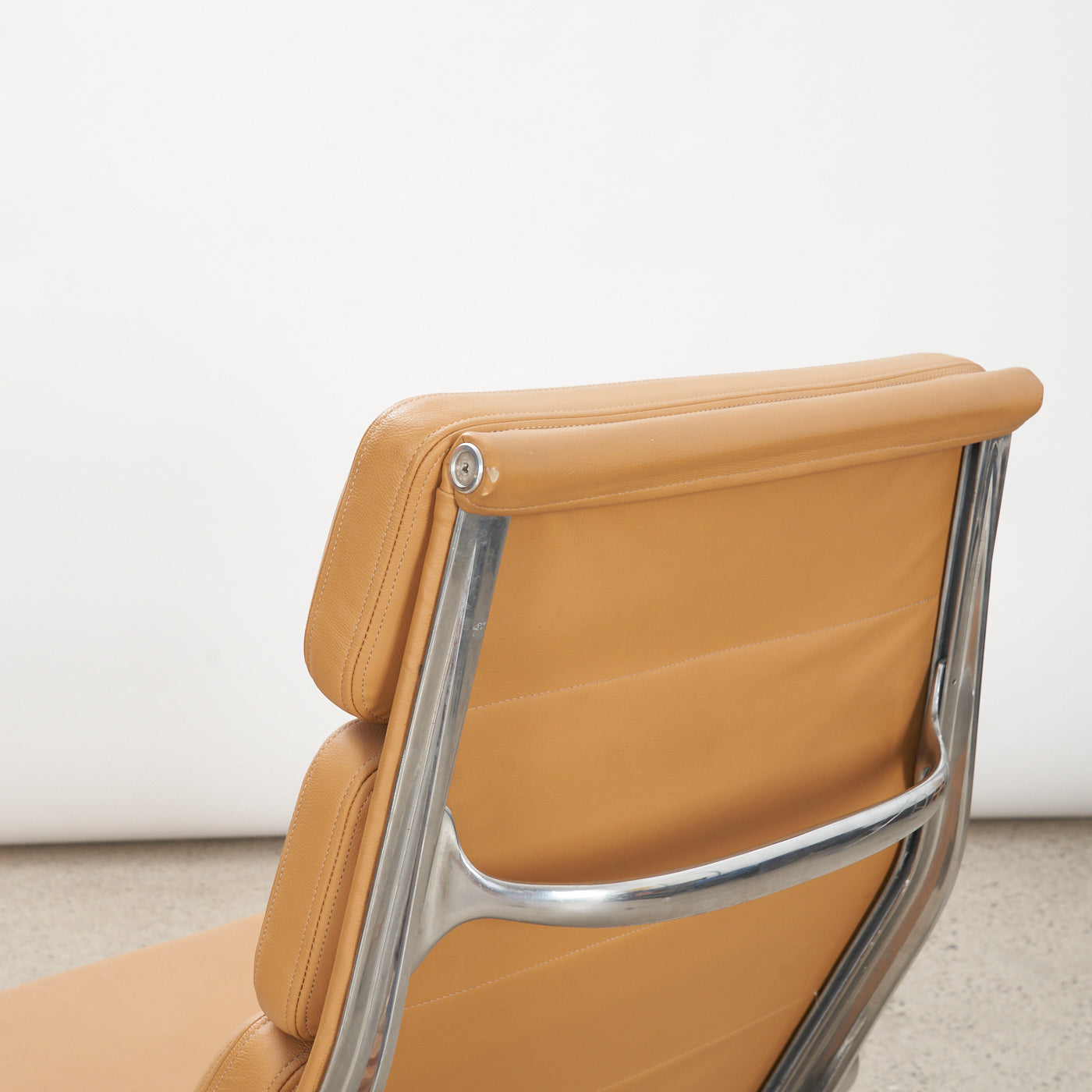 Eames Soft Pad Leather Lounge Chair w/ Tilt for Herman Miller