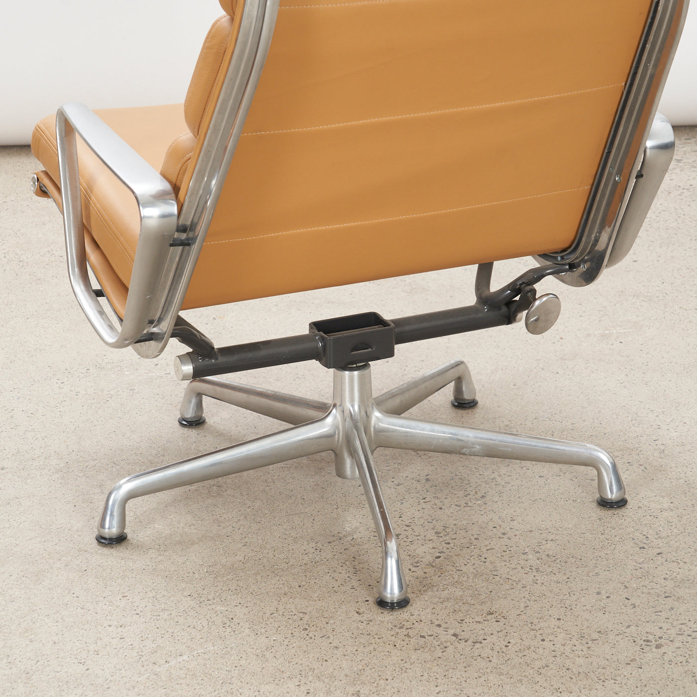 Eames Soft Pad Leather Lounge Chair w/ Tilt for Herman Miller
