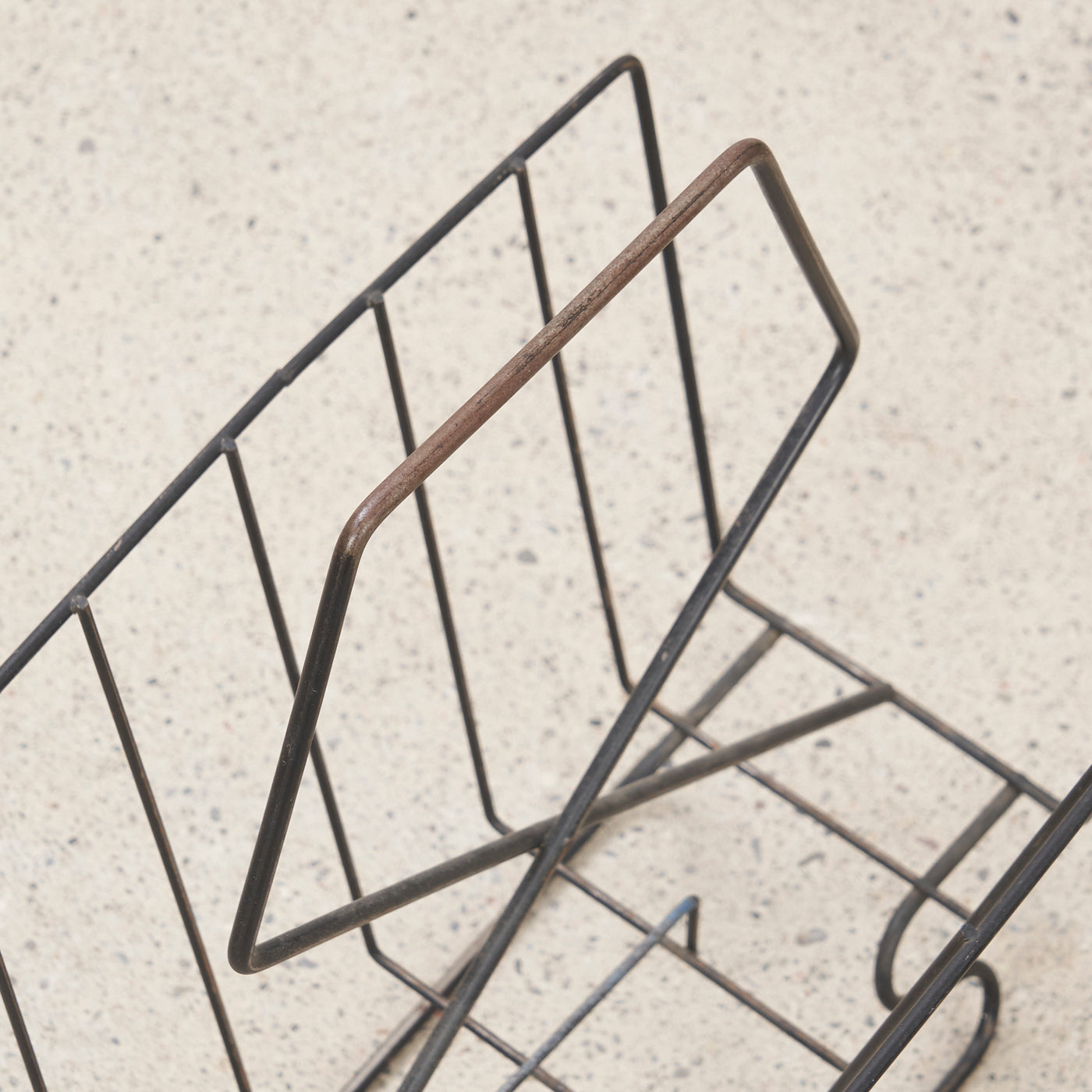 Vintage Metal Magazine Rack