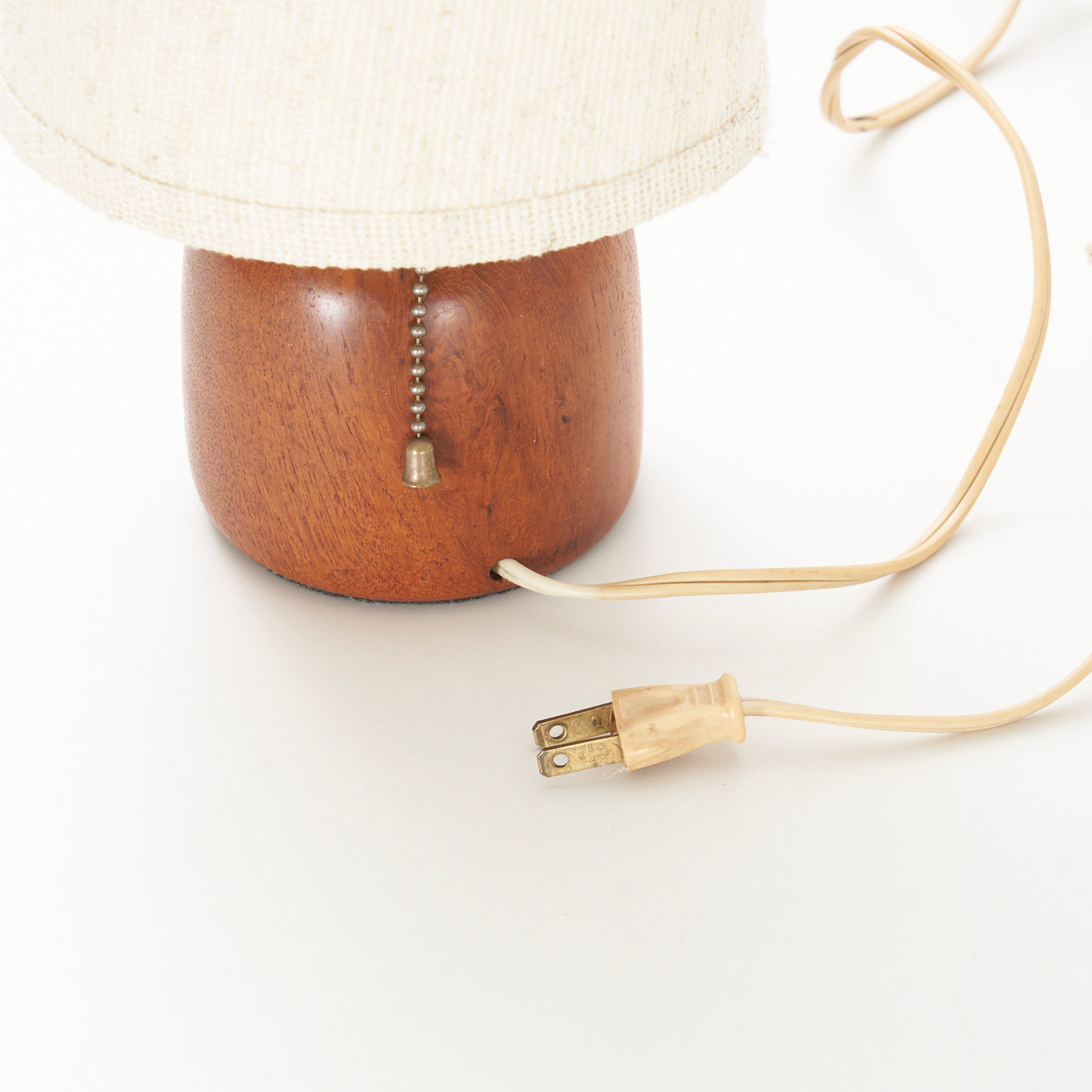 Pair of Small Teak Table Lamps
