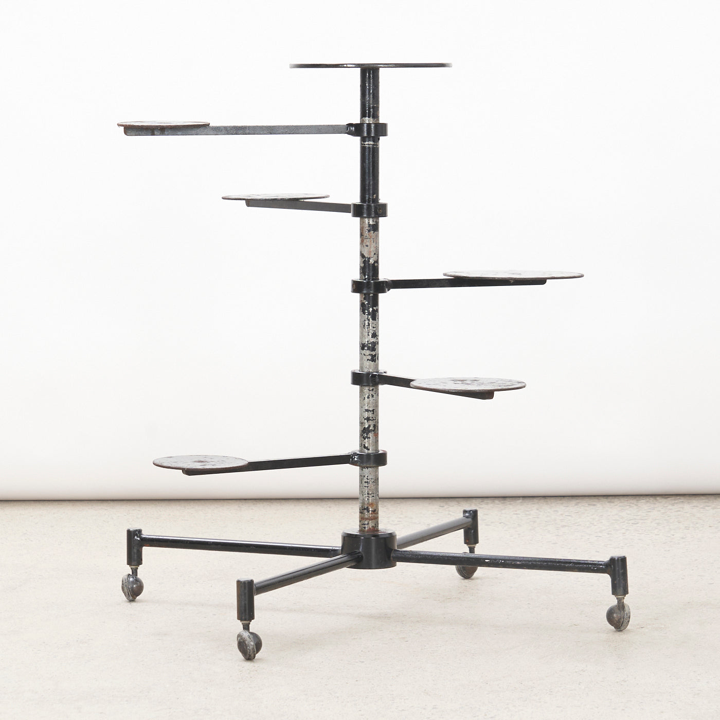 Vintage Metal Plant Stand w/ Castors