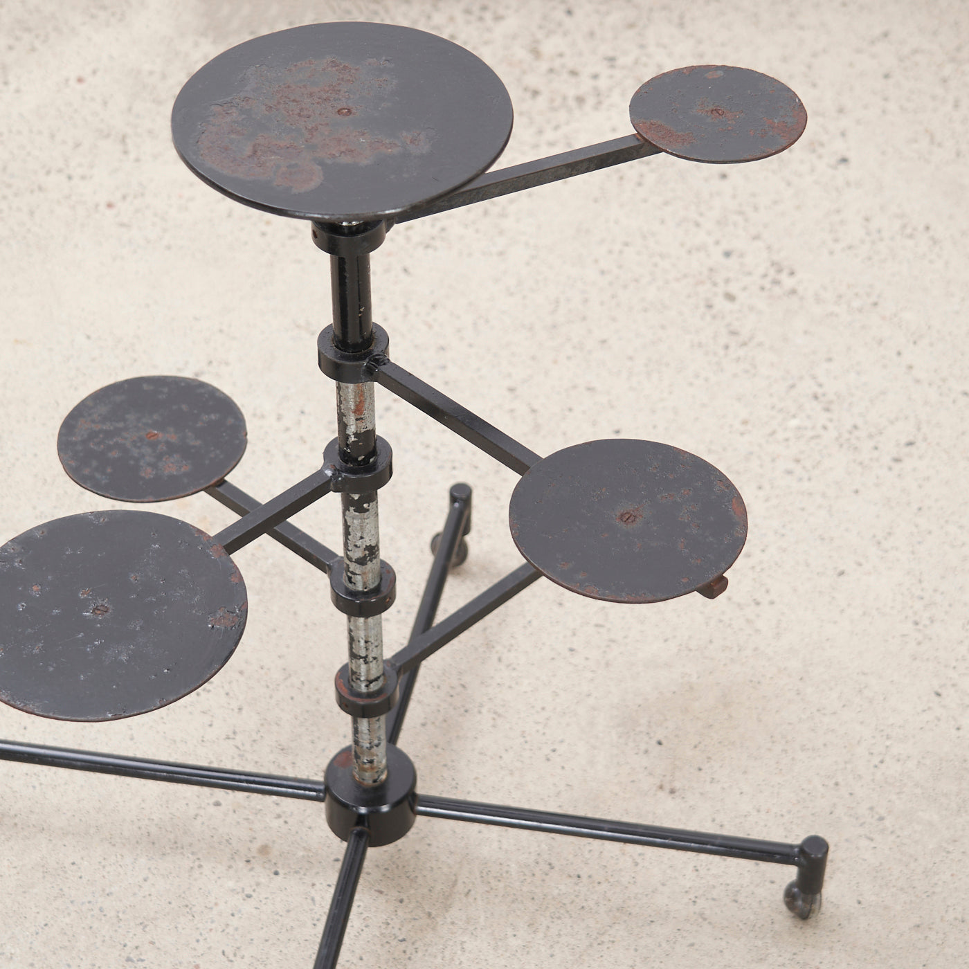 Vintage Metal Plant Stand w/ Castors