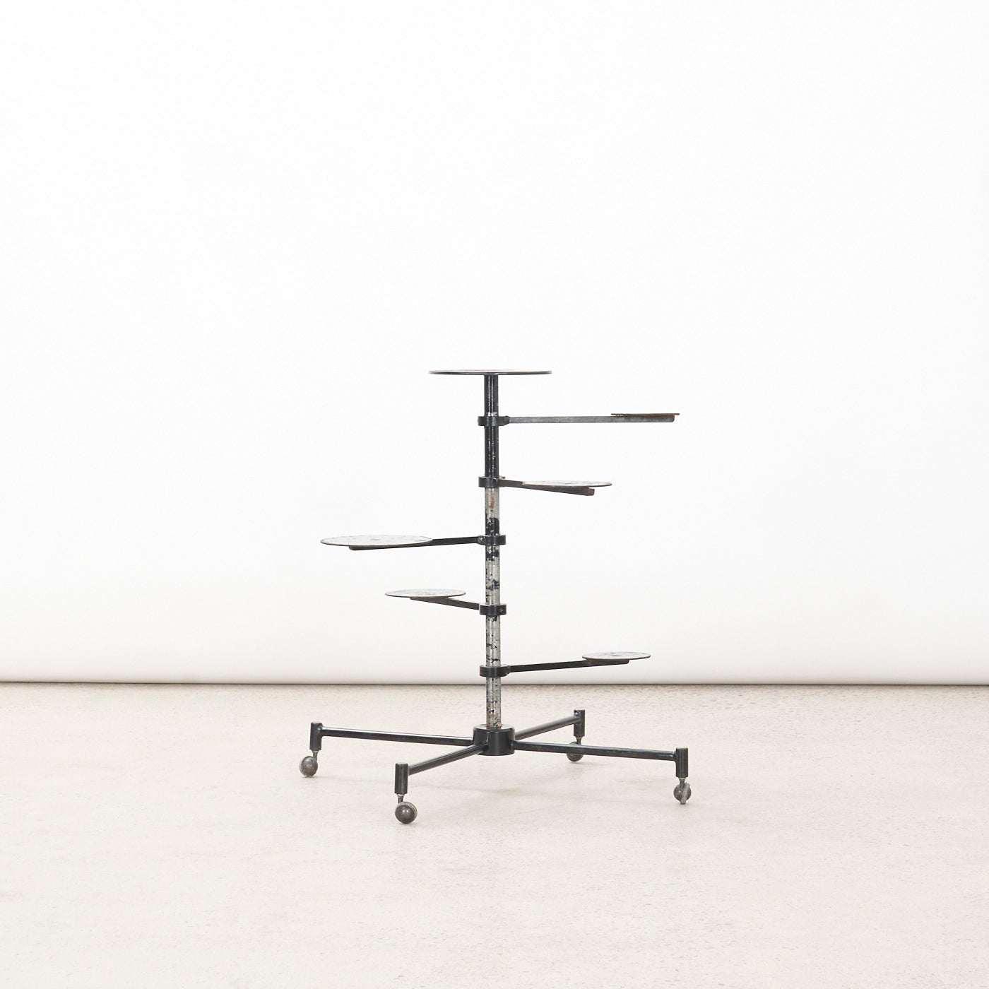 Vintage Metal Plant Stand w/ Castors