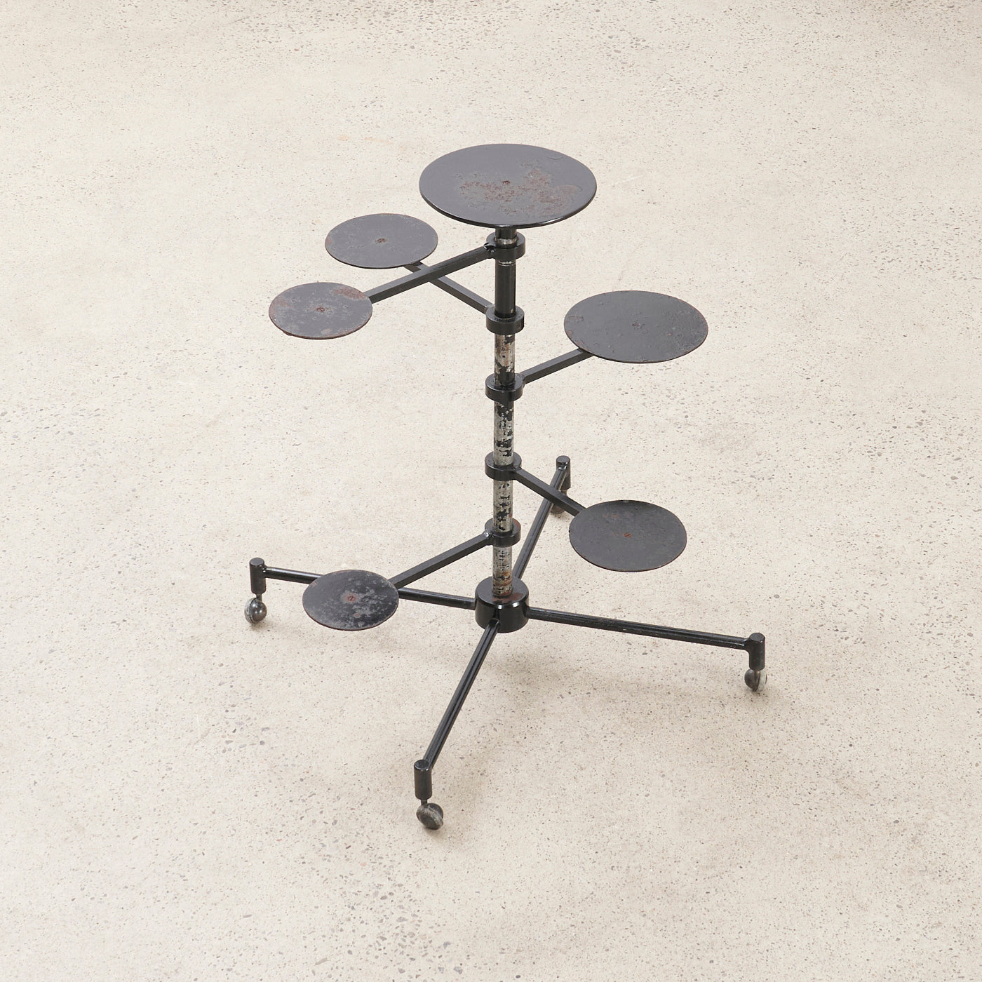 Vintage Metal Plant Stand w/ Castors