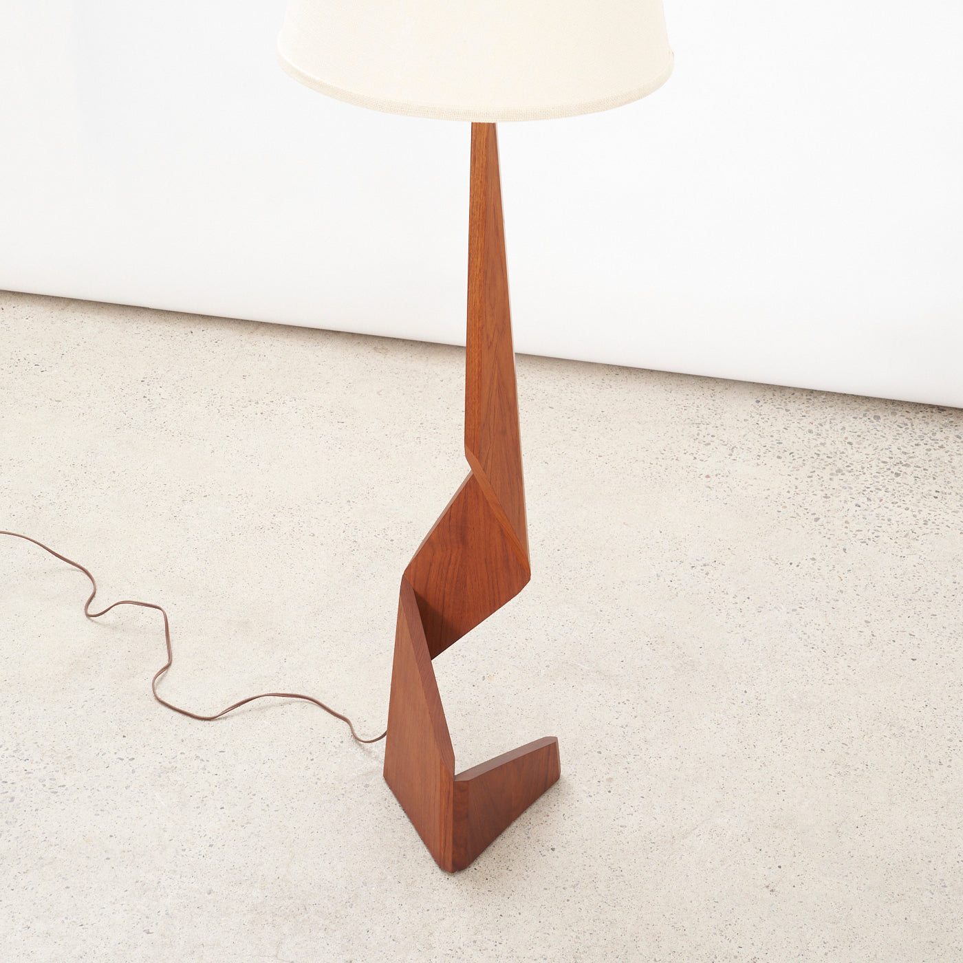 Teak Zig Zag Floor Lamp