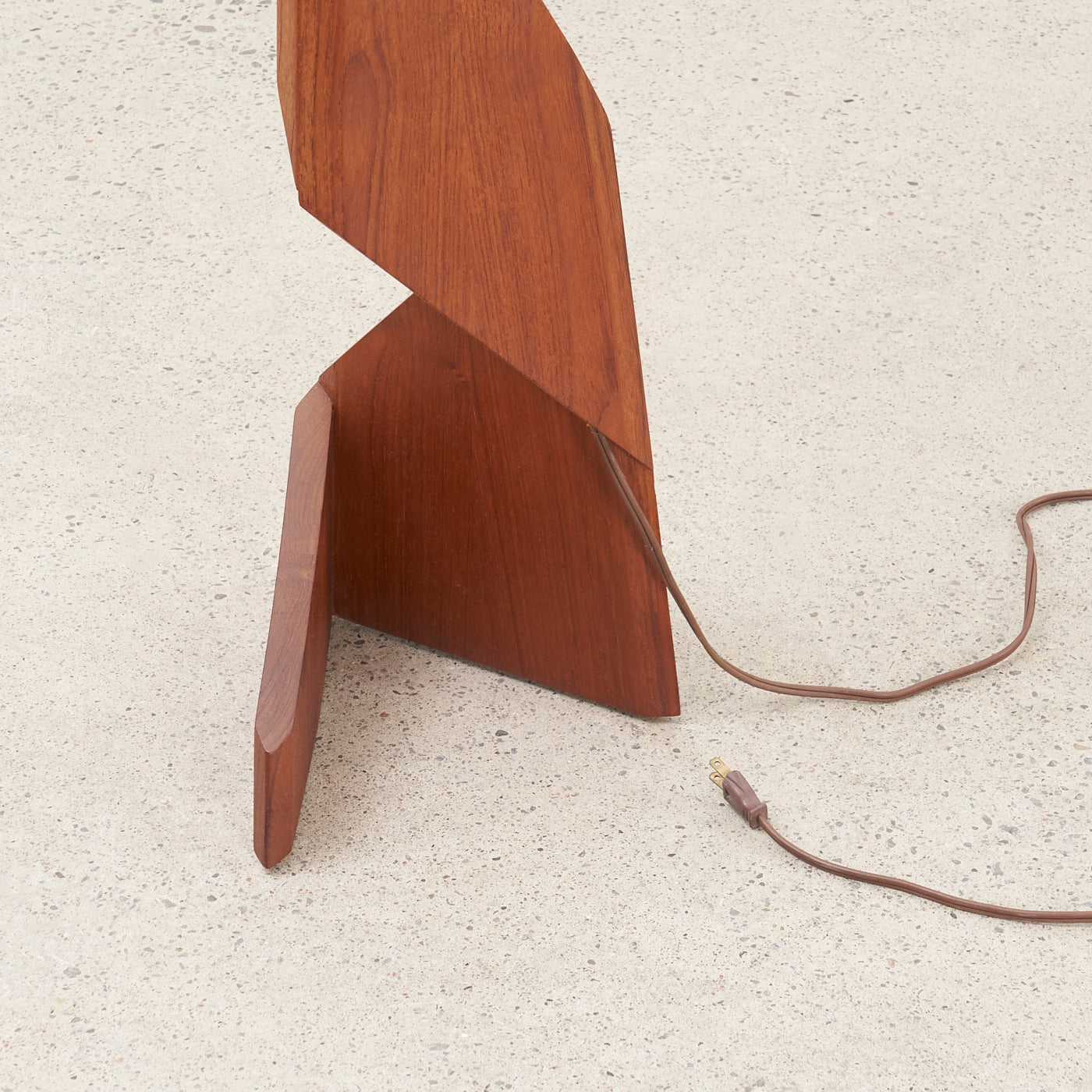 Teak Zig Zag Floor Lamp