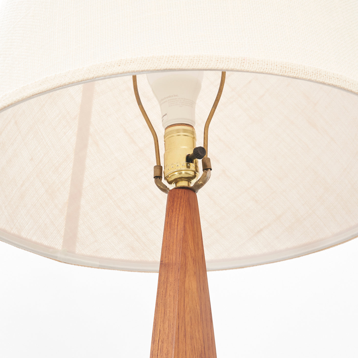 Teak Zig Zag Floor Lamp