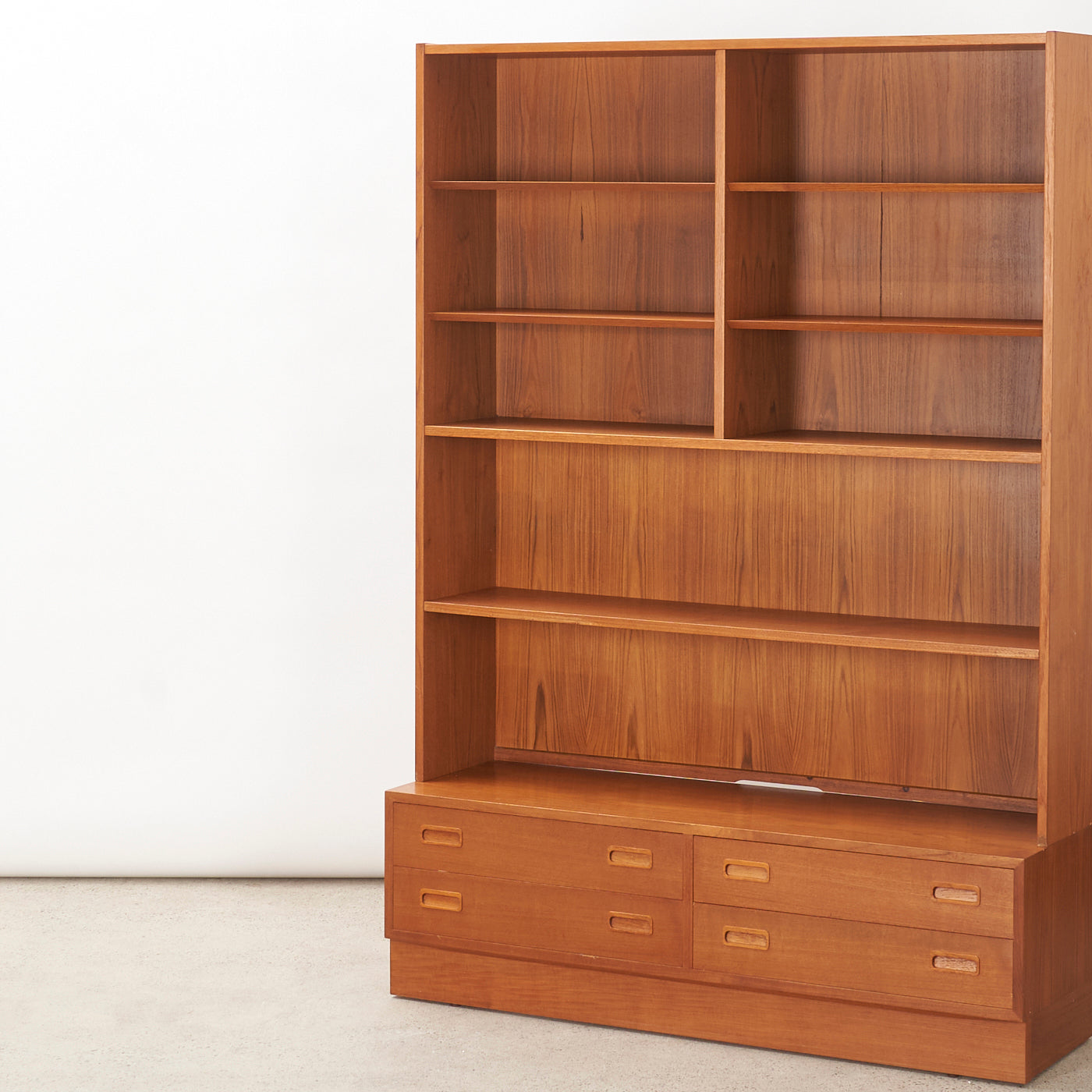 Teak Bookcase w/ Drawers by Poul Hundevad, Denmark