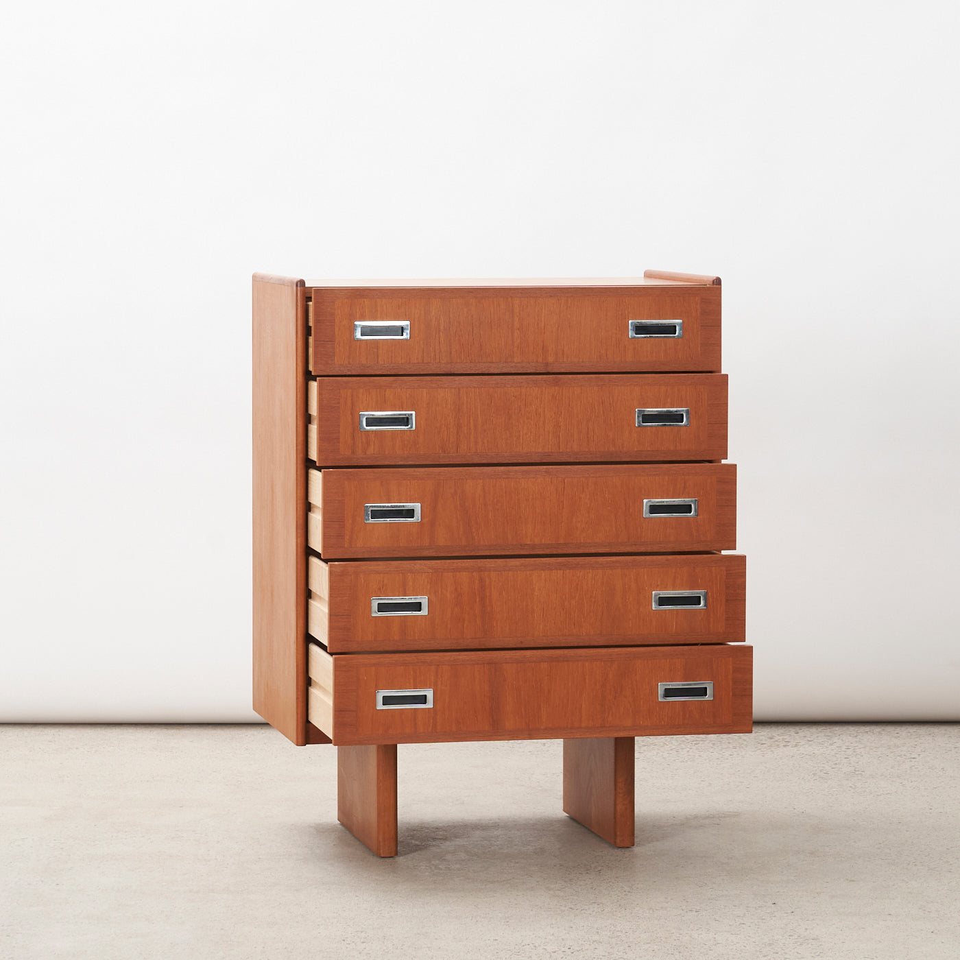 Teak 5 Drawer Dresser