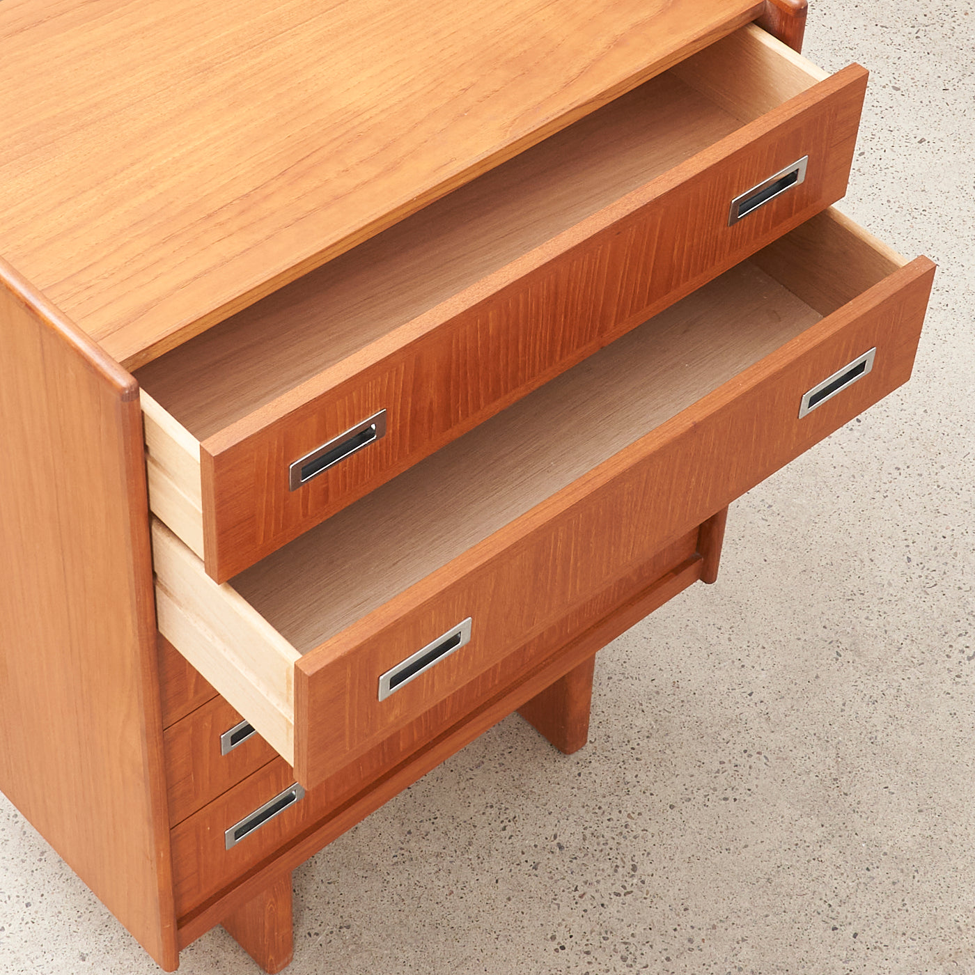 Teak 5 Drawer Dresser