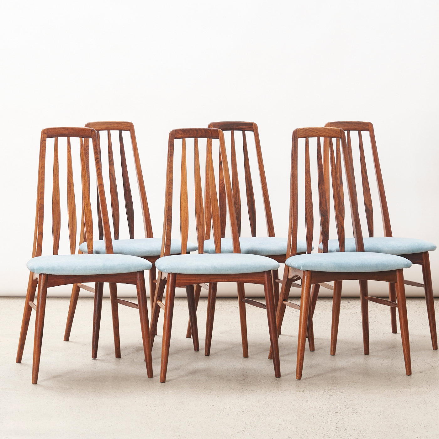 Set of 6 Rosewood 'Eva' Dining Chairs by Niels Koefoed, Denmark