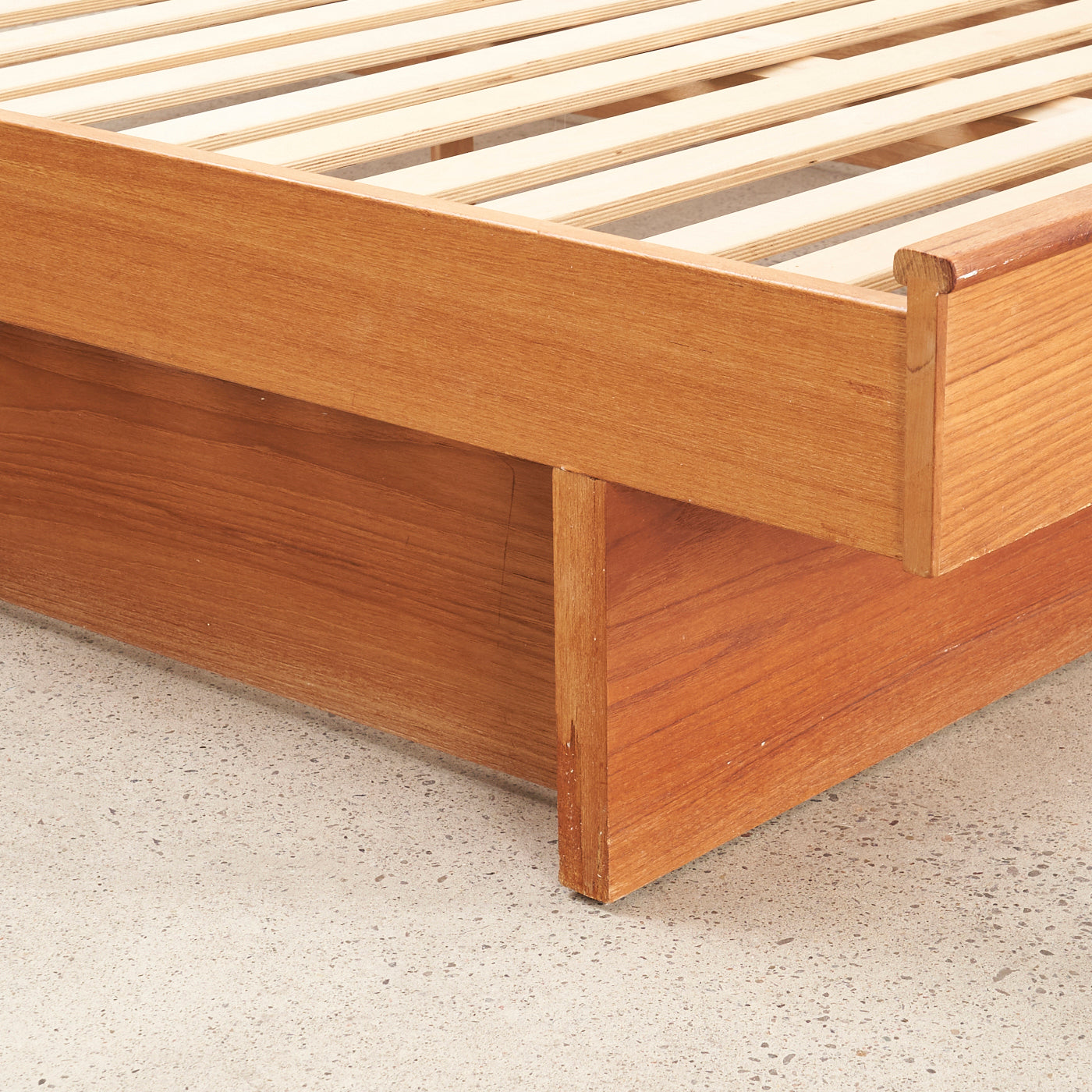 Teak Queen Bed w/ Nightstands
