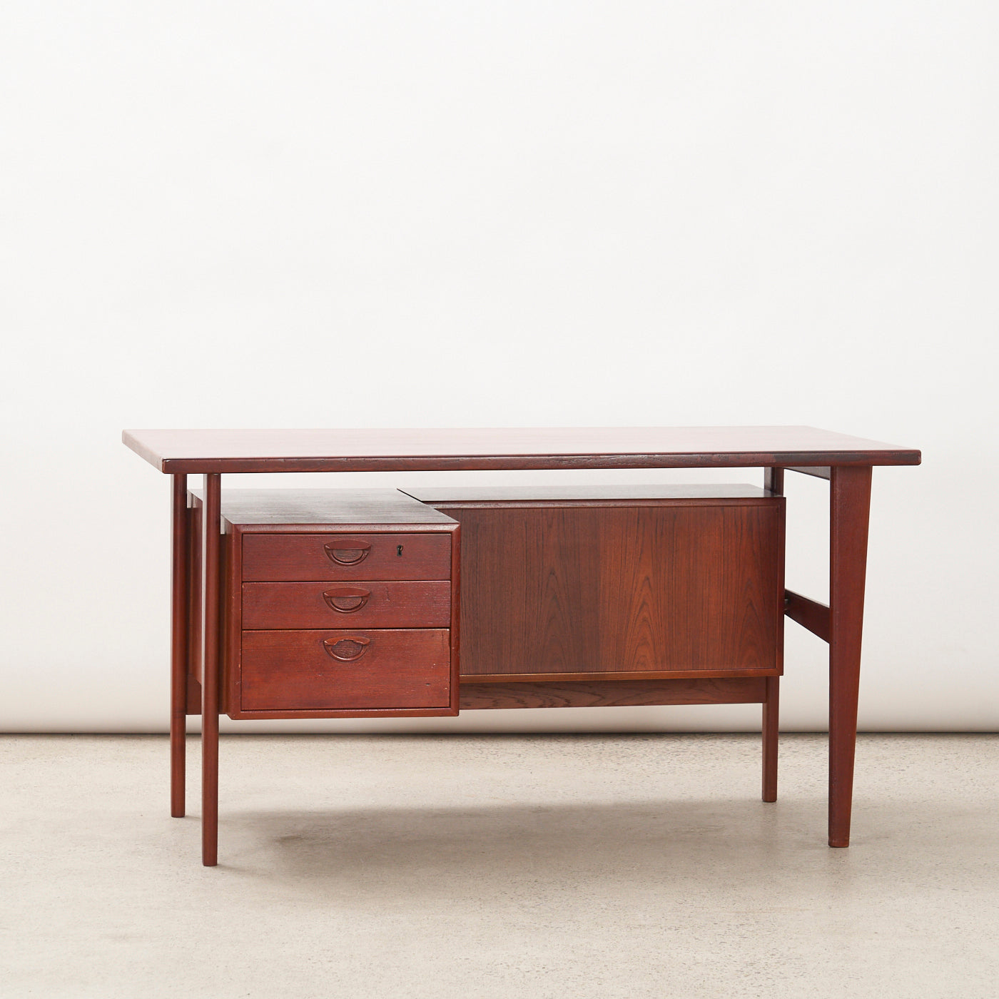 Teak Desk by Kai Kristiansen, Denmark