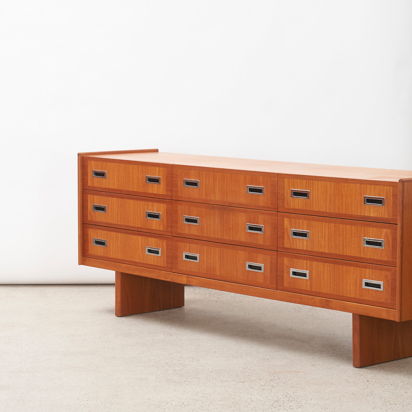 Teak 9 Drawer Dresser