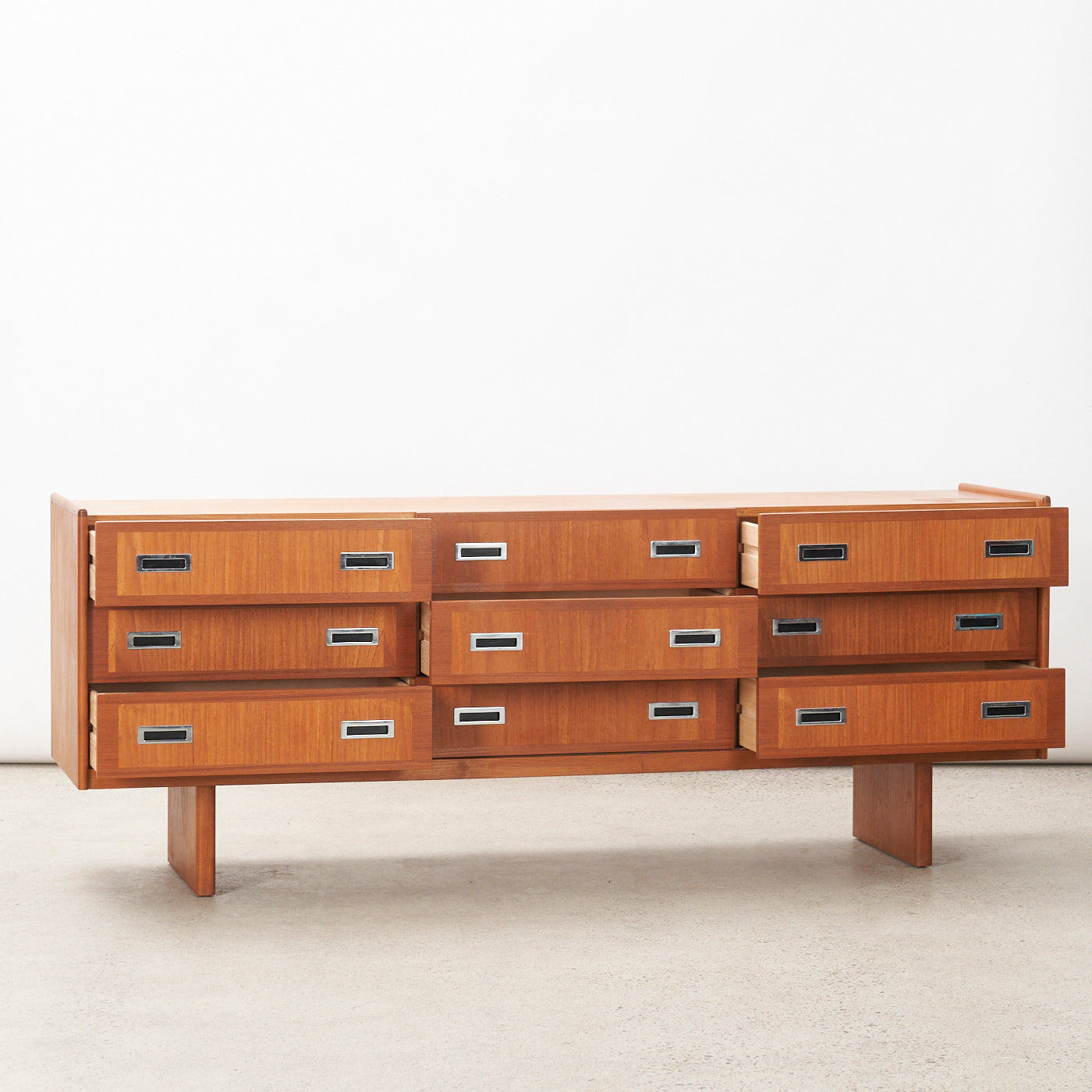 Teak 9 Drawer Dresser