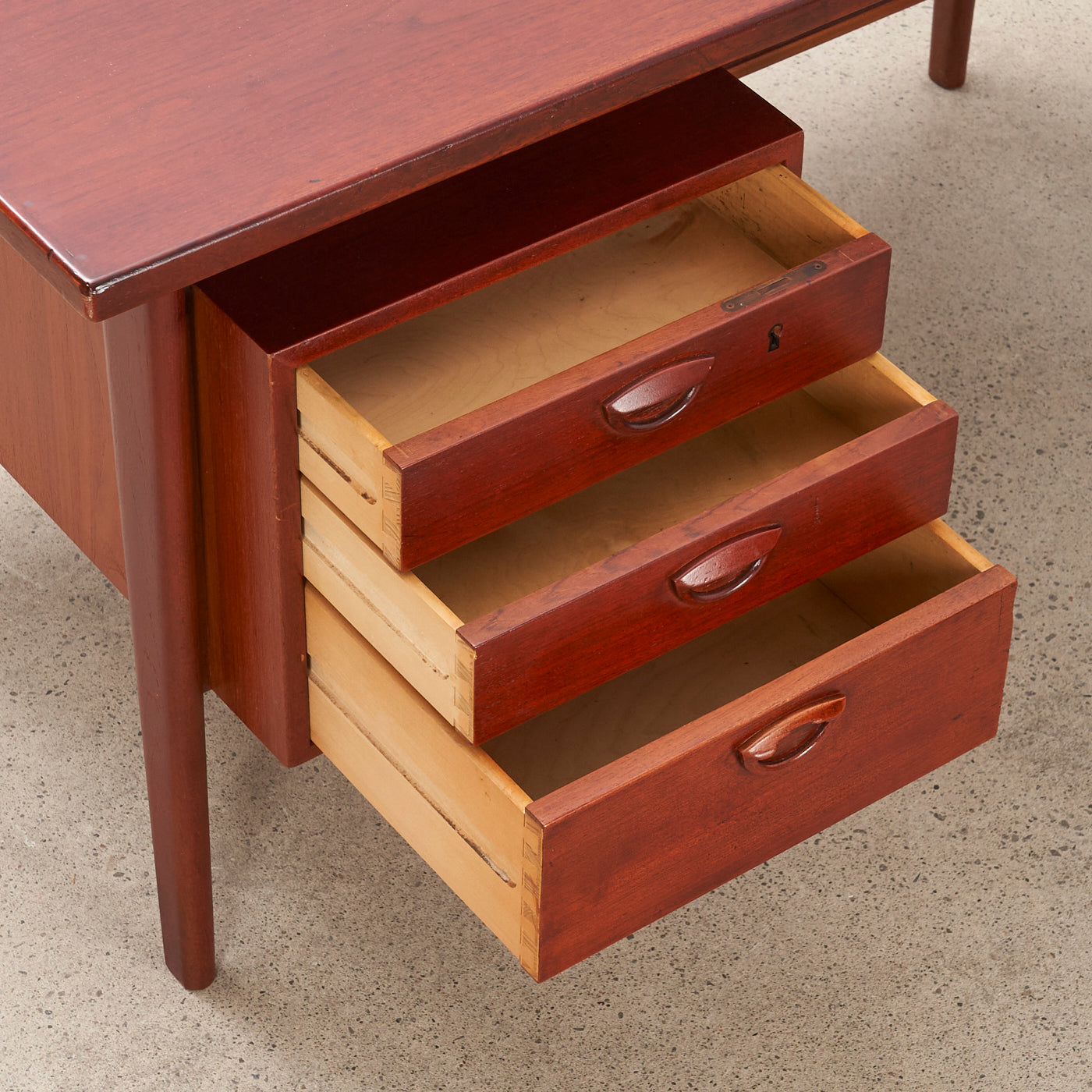 Teak Desk by Kai Kristiansen, Denmark