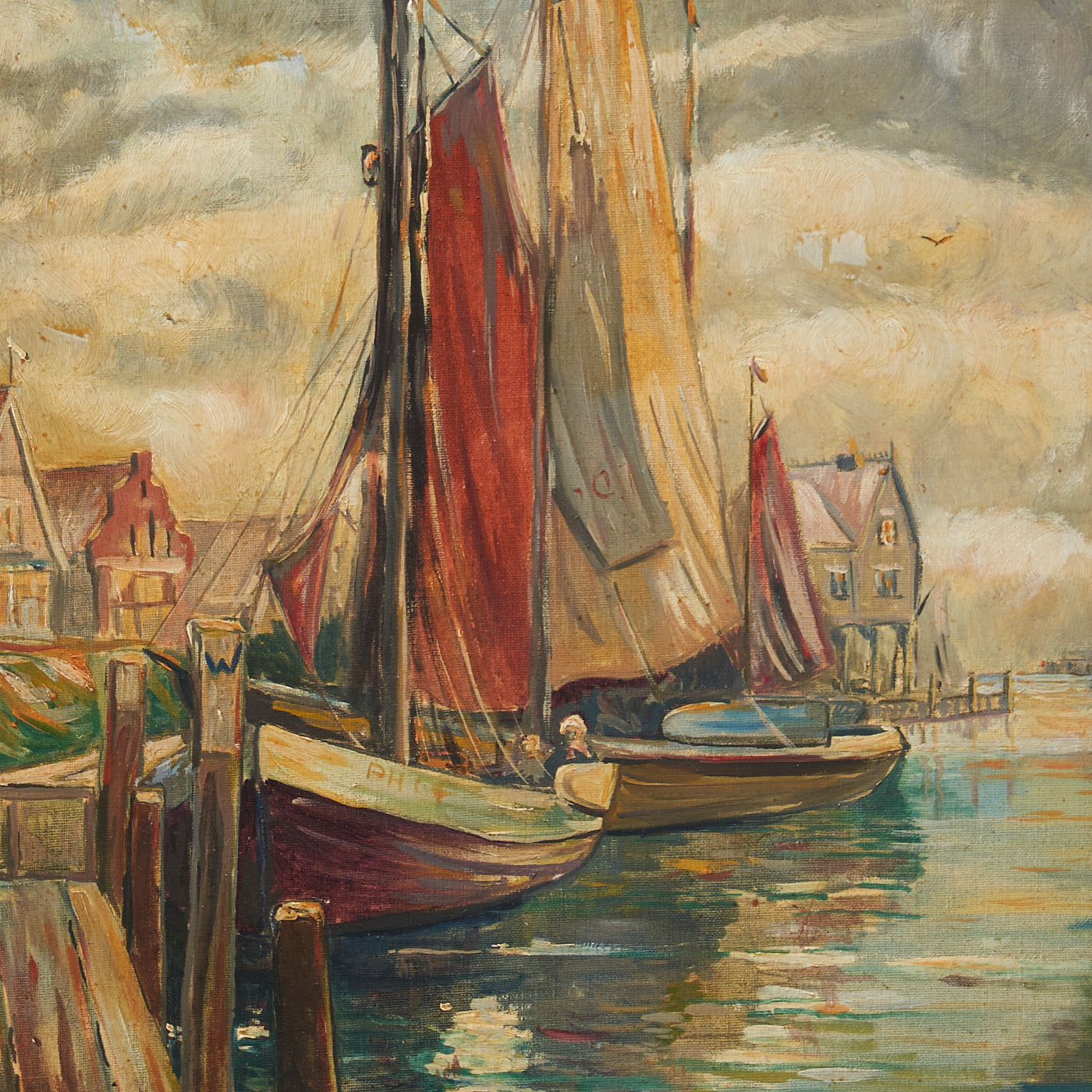 Painting of Harbour Scene