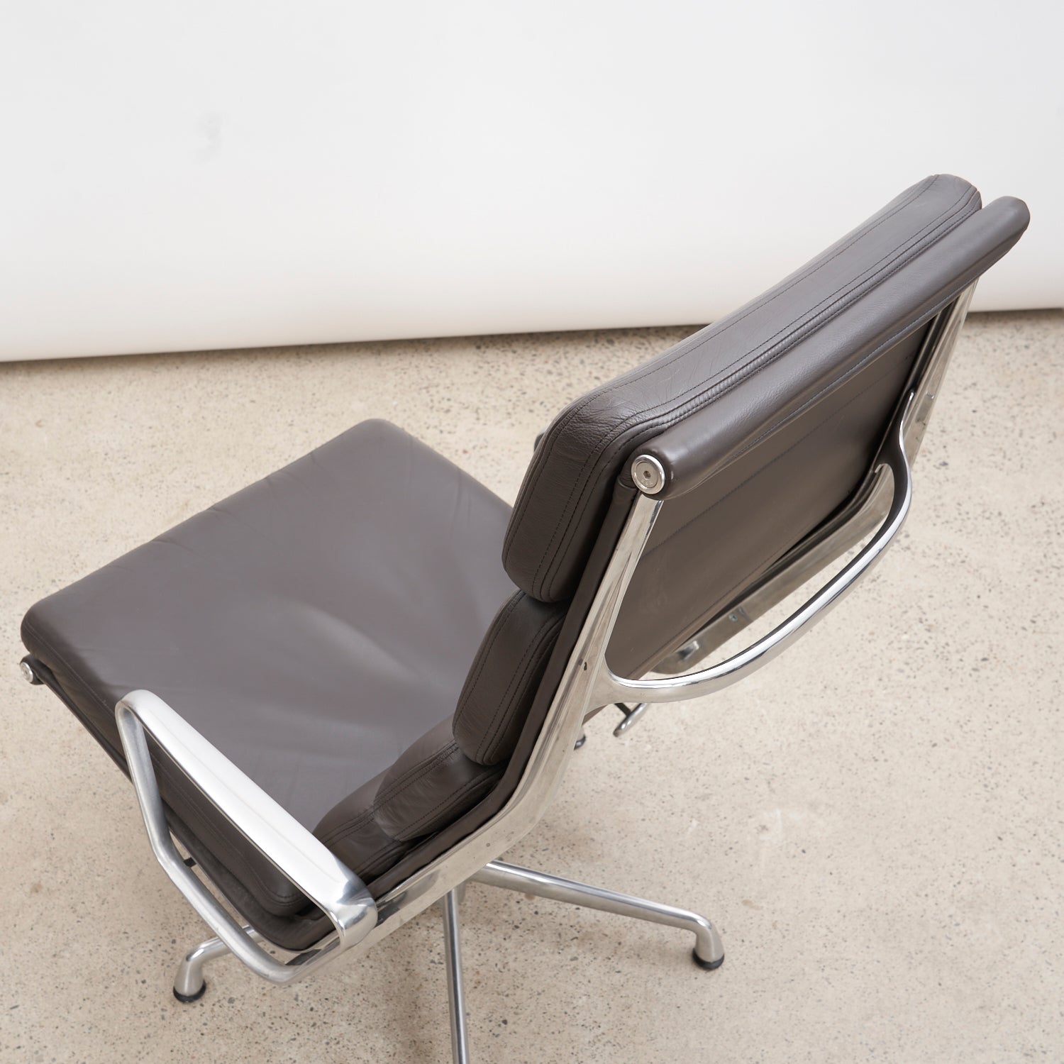 Eames Soft Pad Leather Lounge Chair w/ Tilt for Herman Miller