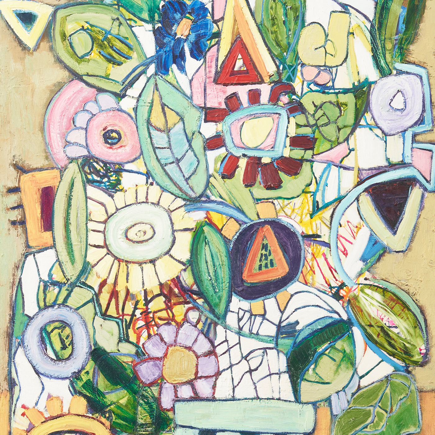 'Fleurs de Joie' Oil On Canvas Painting By Monique Harvey