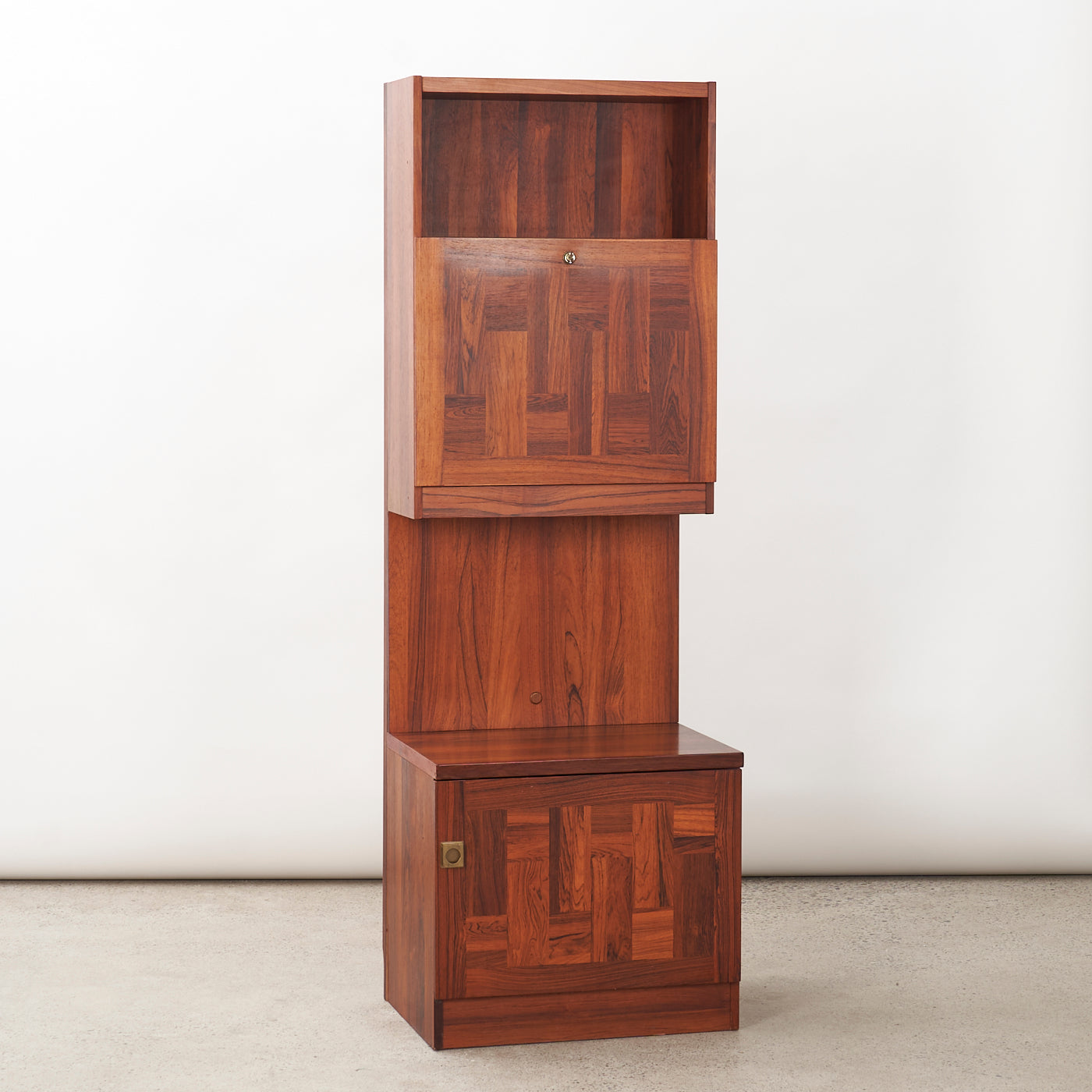 Rosewood Wall Unit w/ Bar by Nils Jonsson for Troeds, Sweden