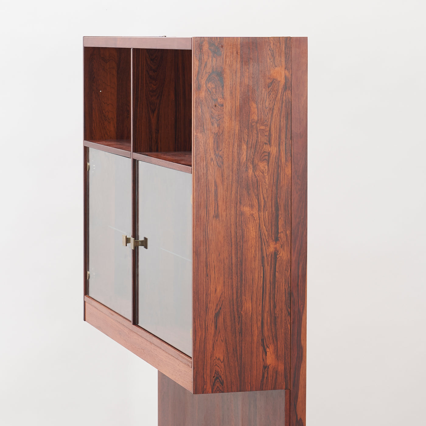 Rosewood Wall Unit w/ Glass Doors by Nils Jonsson for Troeds, Sweden