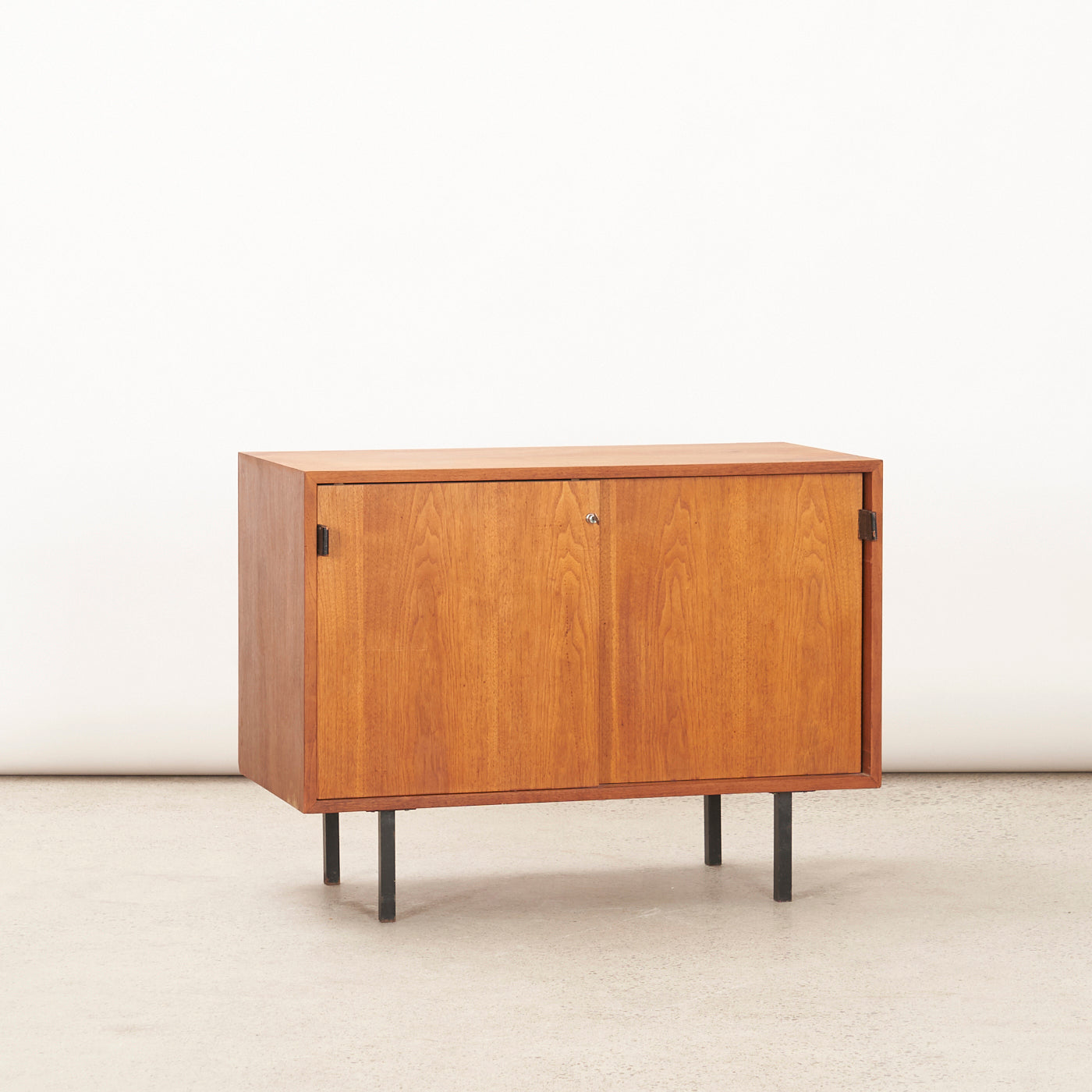 Walnut & Chrome Cabinet by Knoll