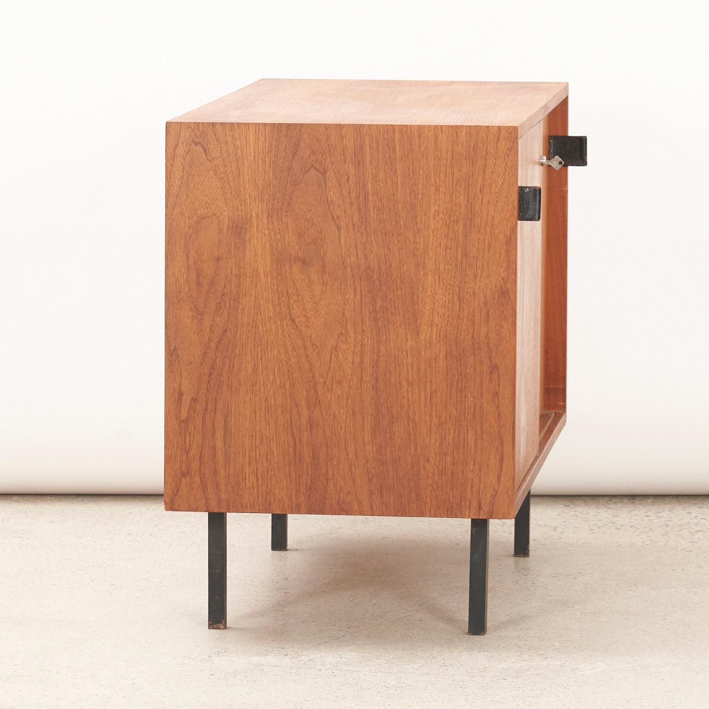 Walnut & Chrome Cabinet by Knoll