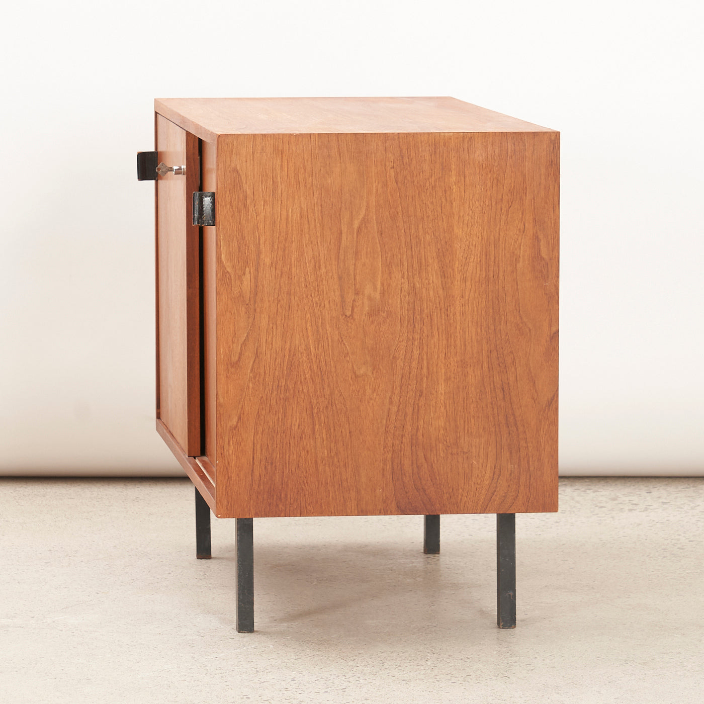 Walnut & Chrome Cabinet by Knoll