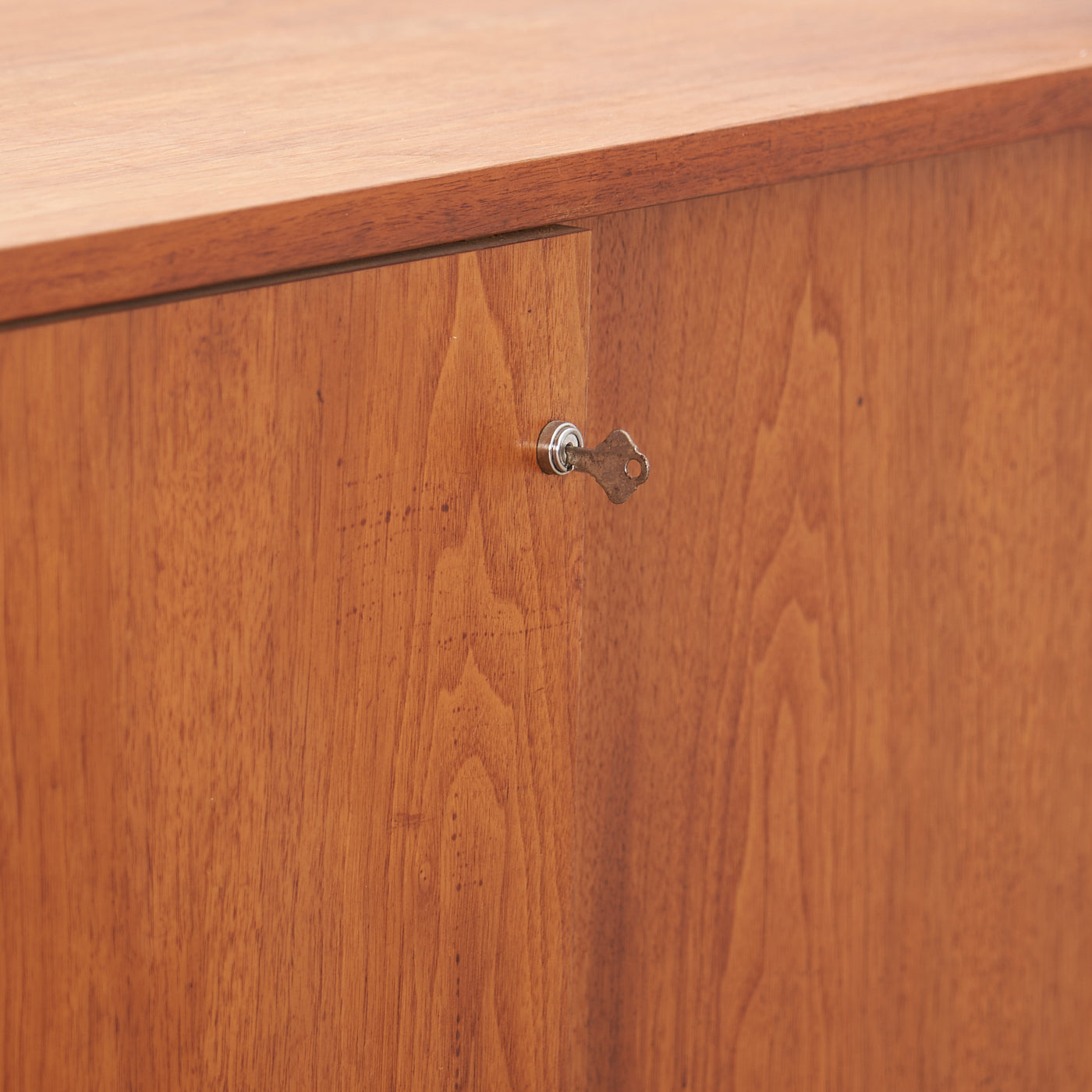 Walnut & Chrome Cabinet by Knoll