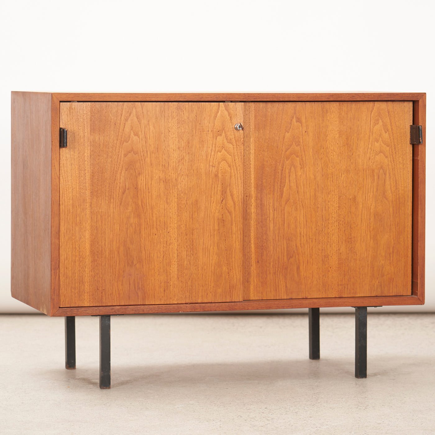 Walnut & Chrome Cabinet by Knoll