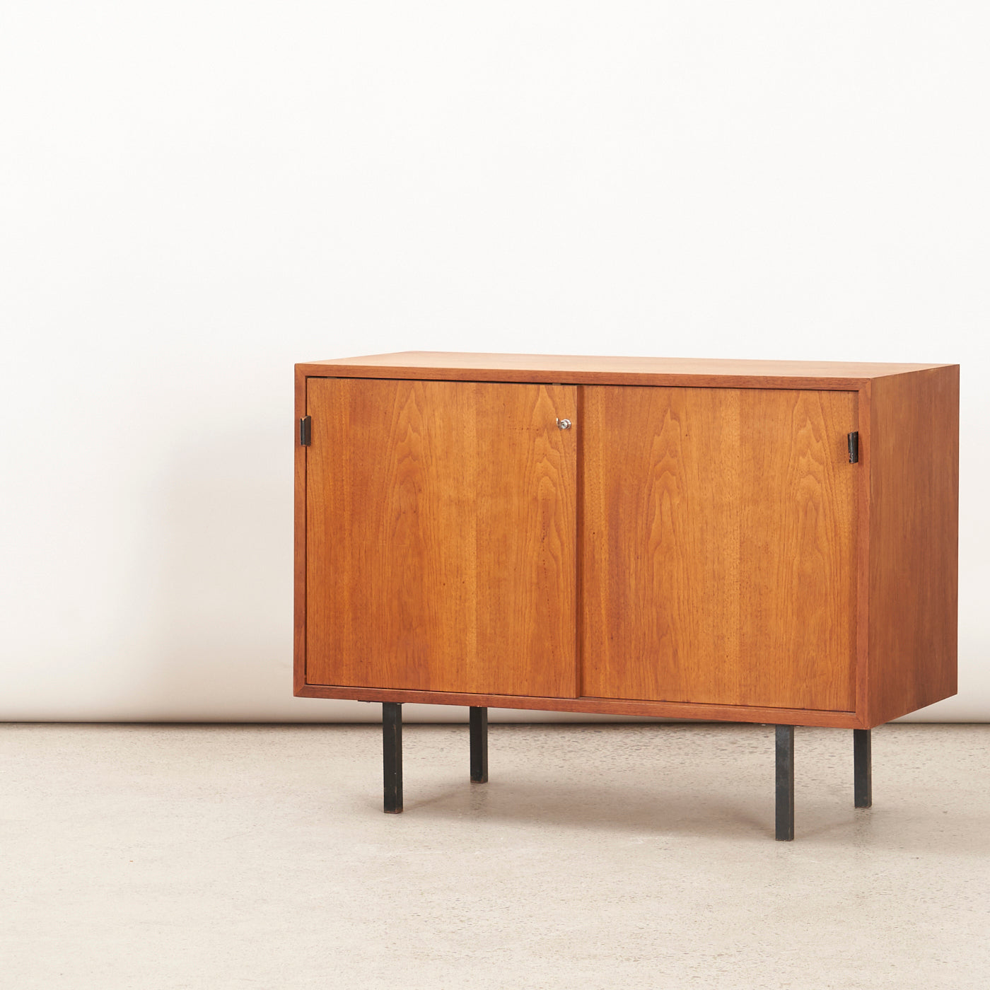 Walnut & Chrome Cabinet by Knoll