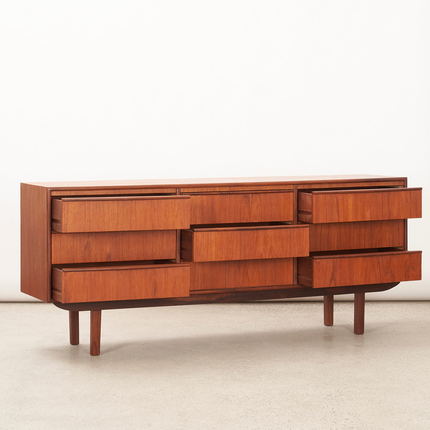 Teak 9 Drawer Dresser