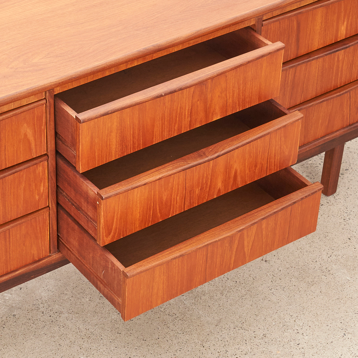 Teak 9 Drawer Dresser