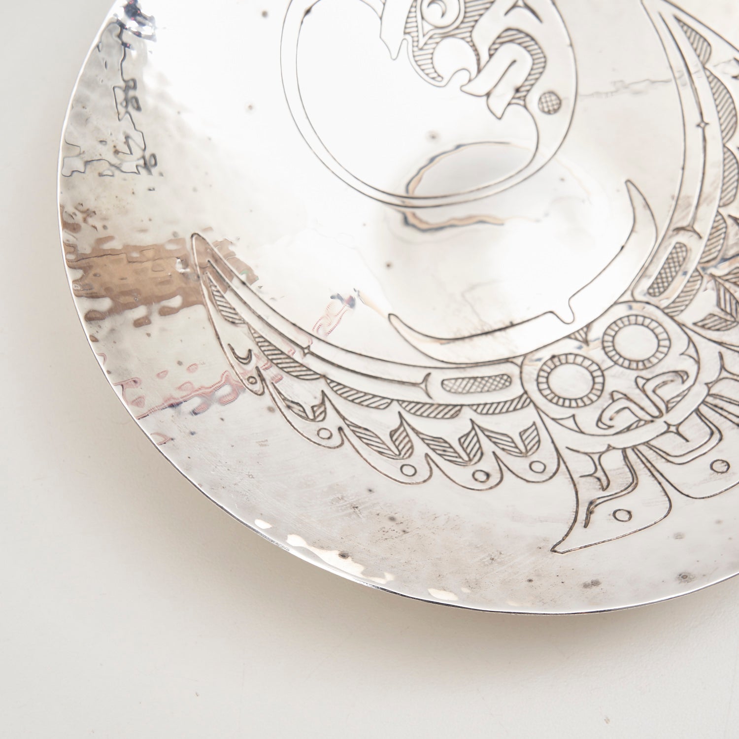 Etched Silverplate Dish by Harold Alfred