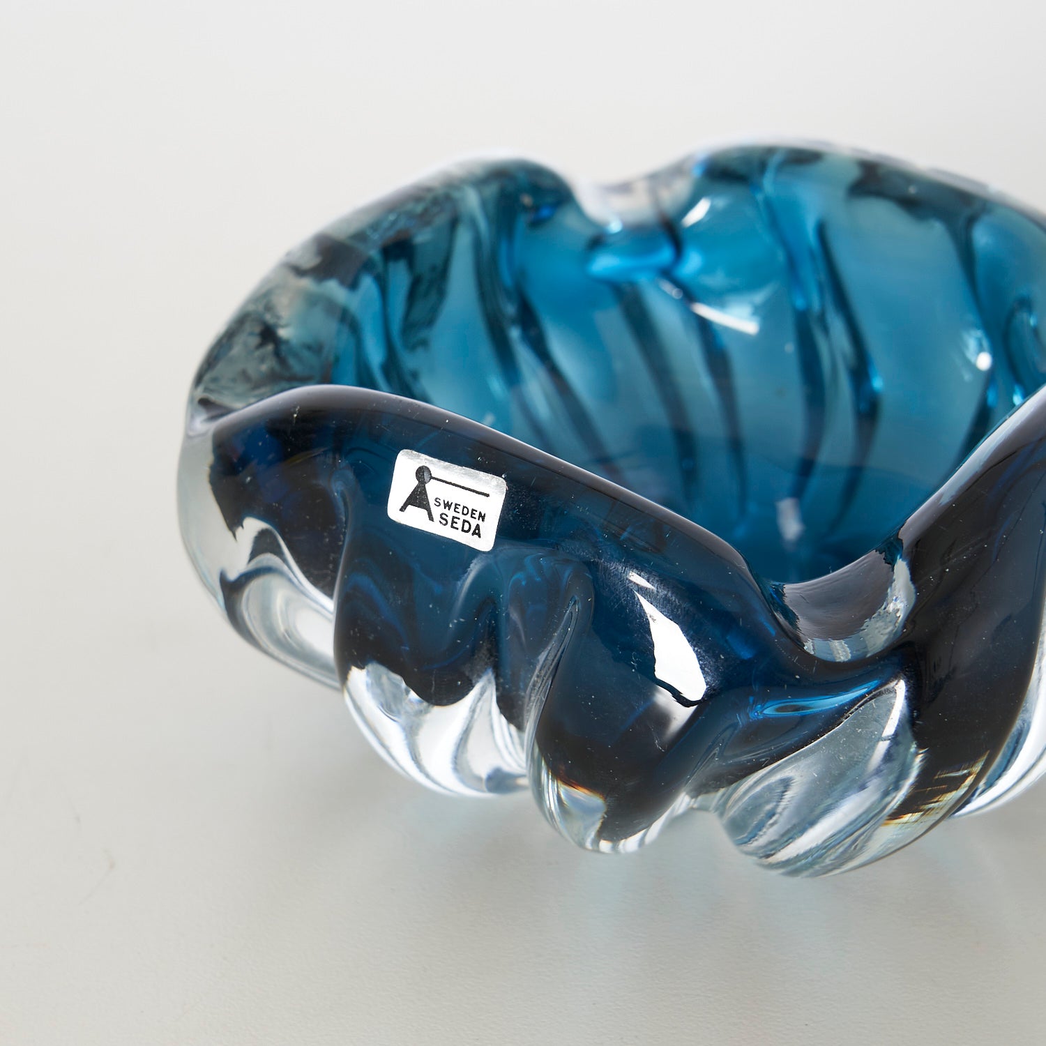 Blue Art Glass Bowl by Aseda