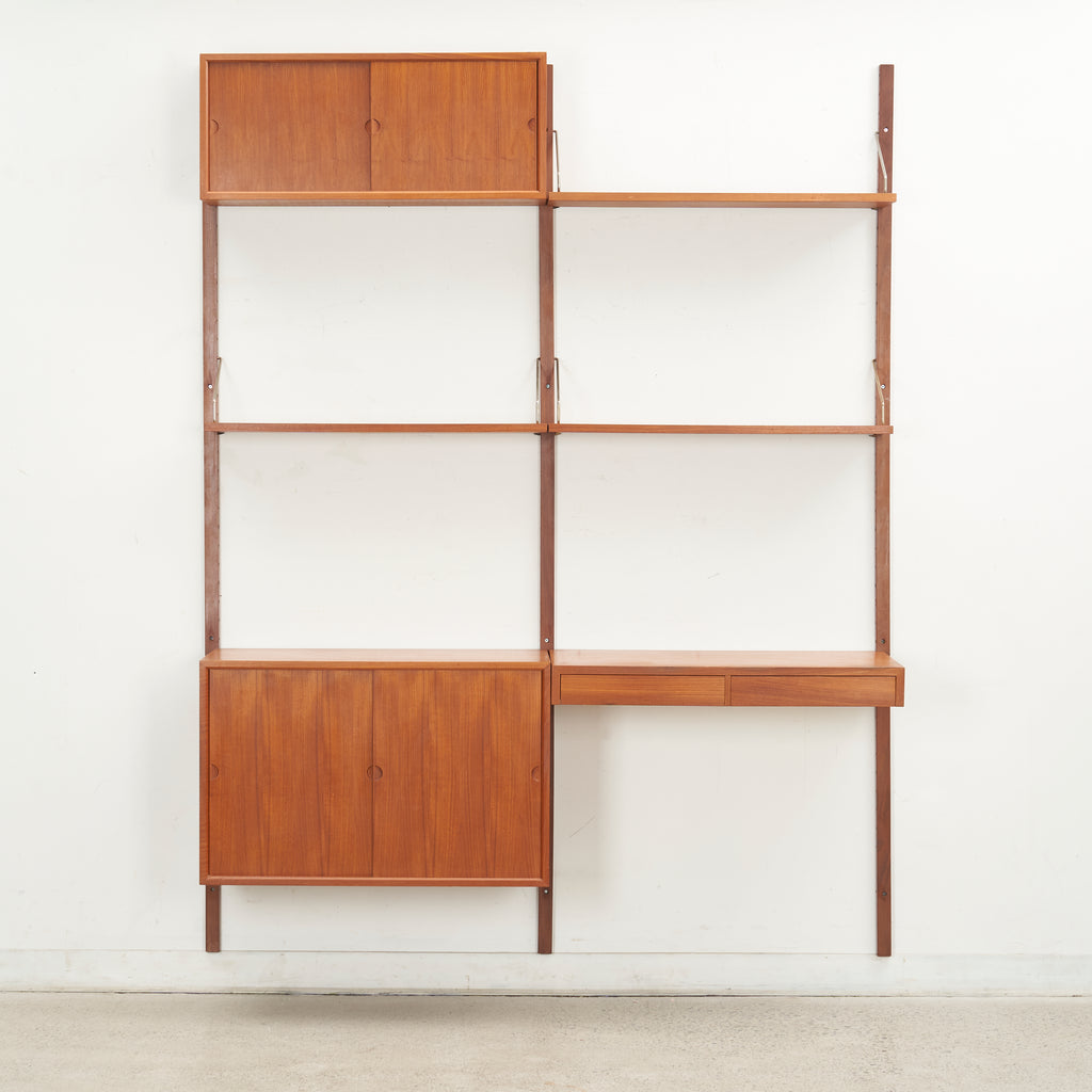 Poul Cadovious Teak Wall Unit. Mid-century Modern Furniture. Danish Modern. Scandinavian Modern. Modular.