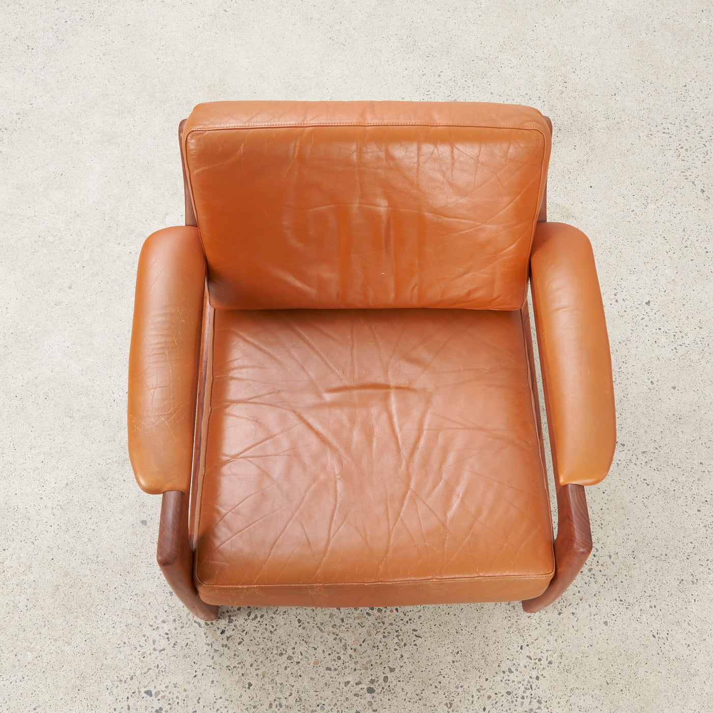 Teak & Leather Lounge Chair