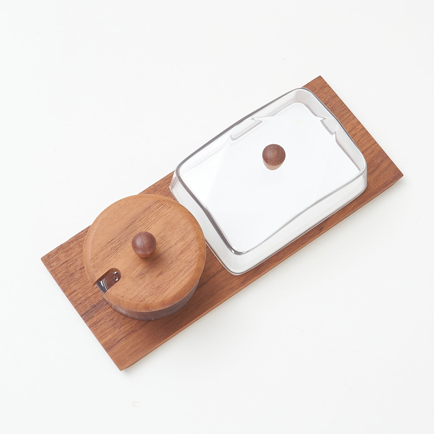 Teak Butter / Condiment Tray by Luthje, Denmark