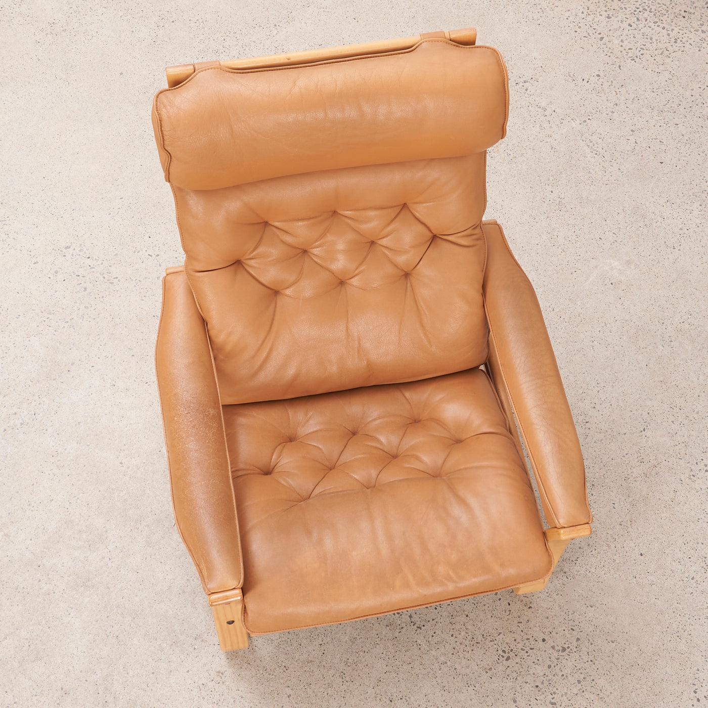 Reclining Leather Lounge Chair J. M. Birking & Co., Denmark