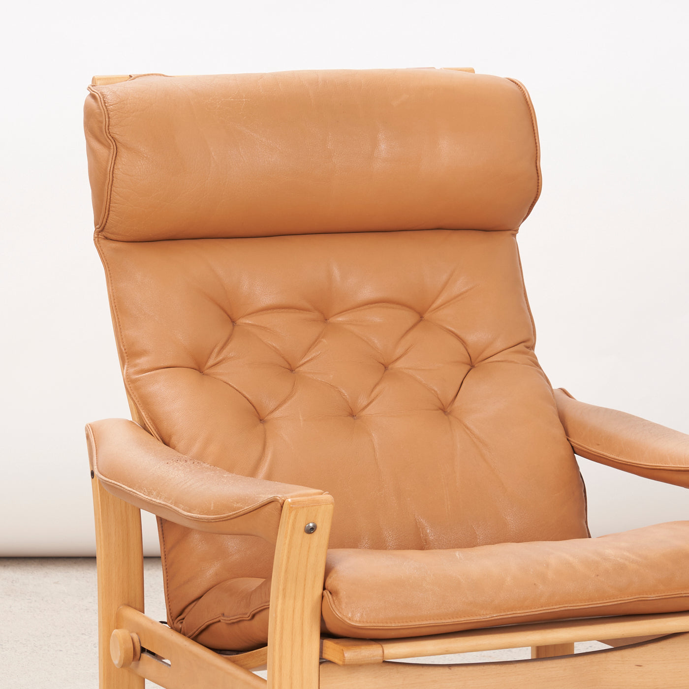 Reclining Leather Lounge Chair J. M. Birking & Co., Denmark