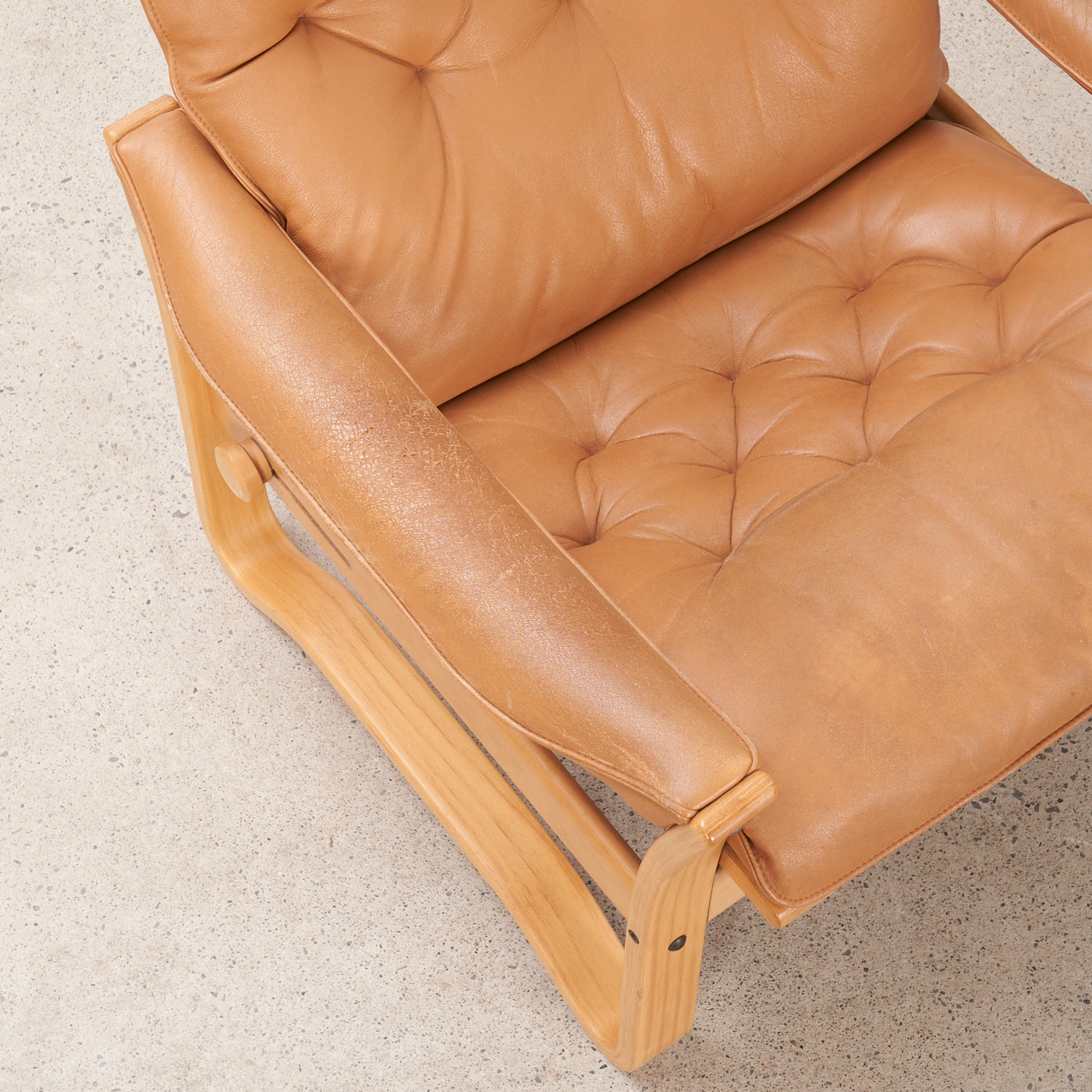 Reclining Leather Lounge Chair J. M. Birking & Co., Denmark