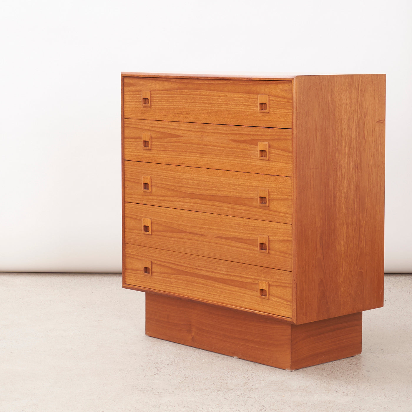 Teak 5 Drawer Dresser