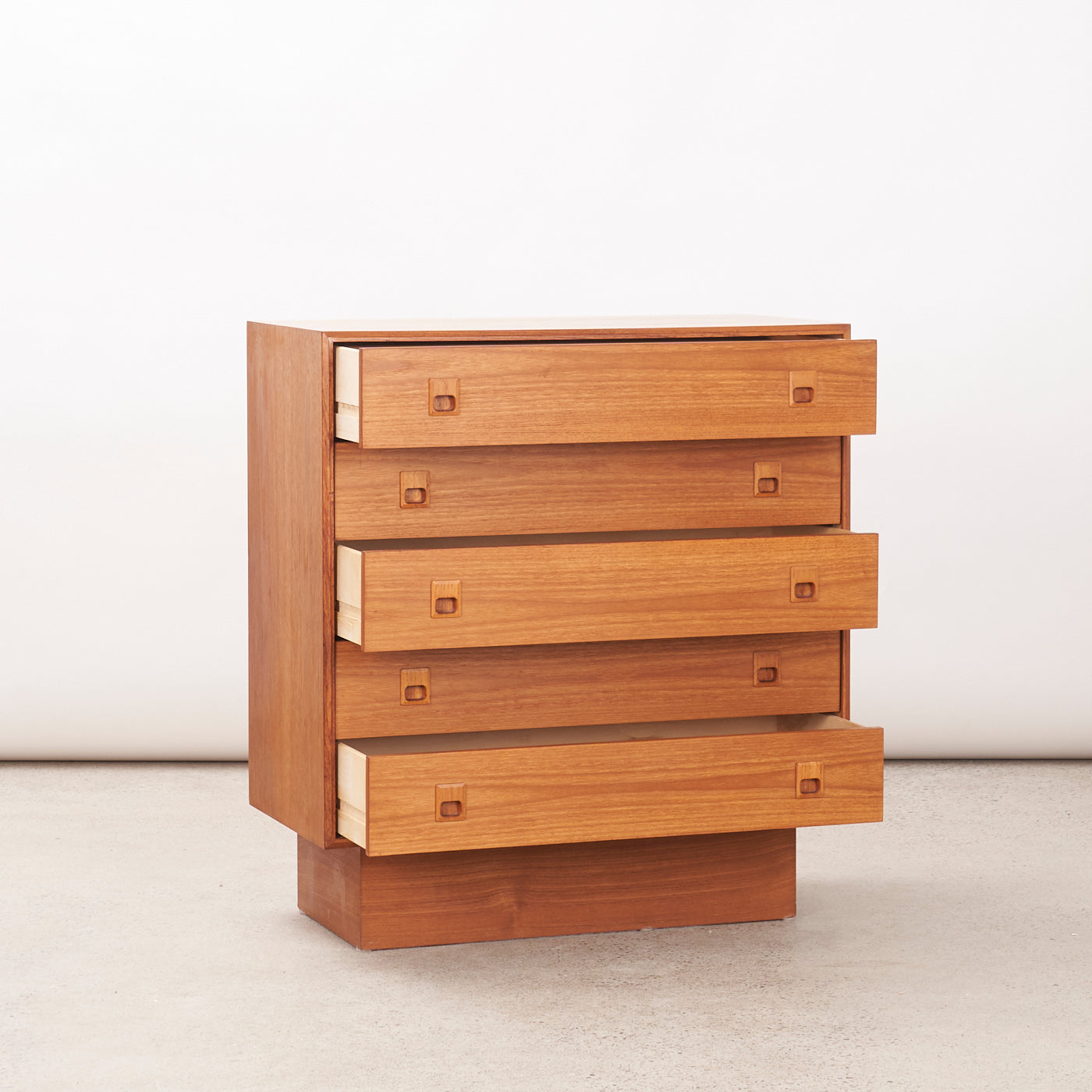 Teak 5 Drawer Dresser