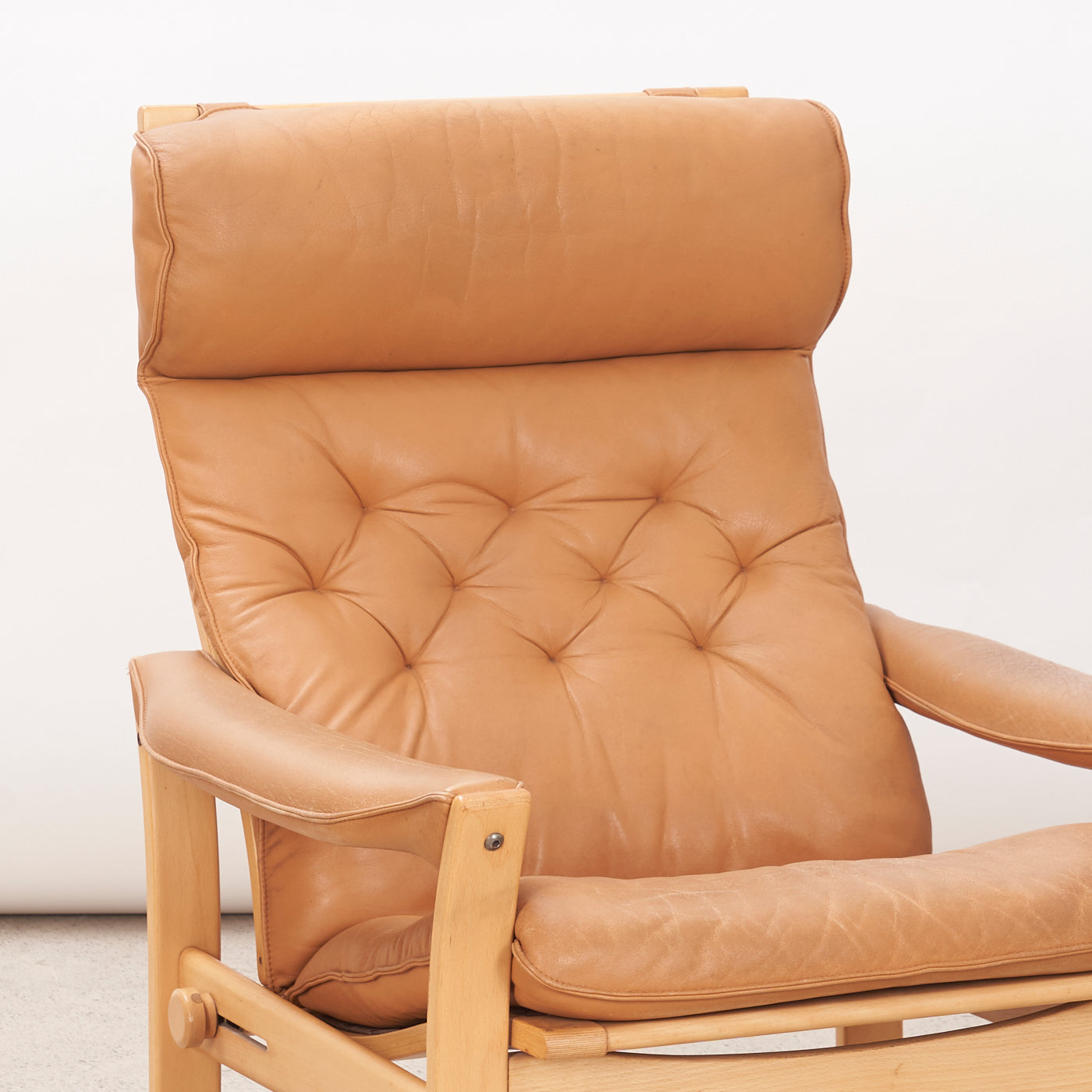 Reclining Leather Lounge Chair J. M. Birking & Co., Denmark