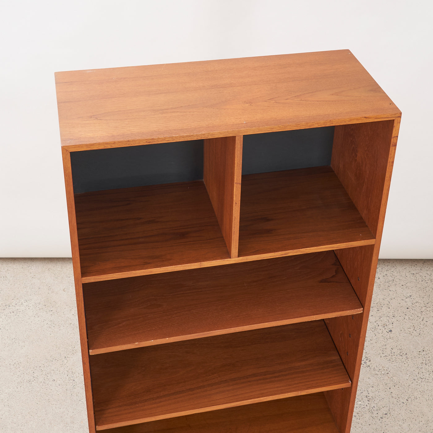 Teak Bookcase w/ Sliding Doors