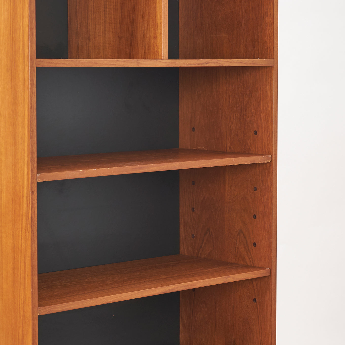 Teak Bookcase w/ Sliding Doors