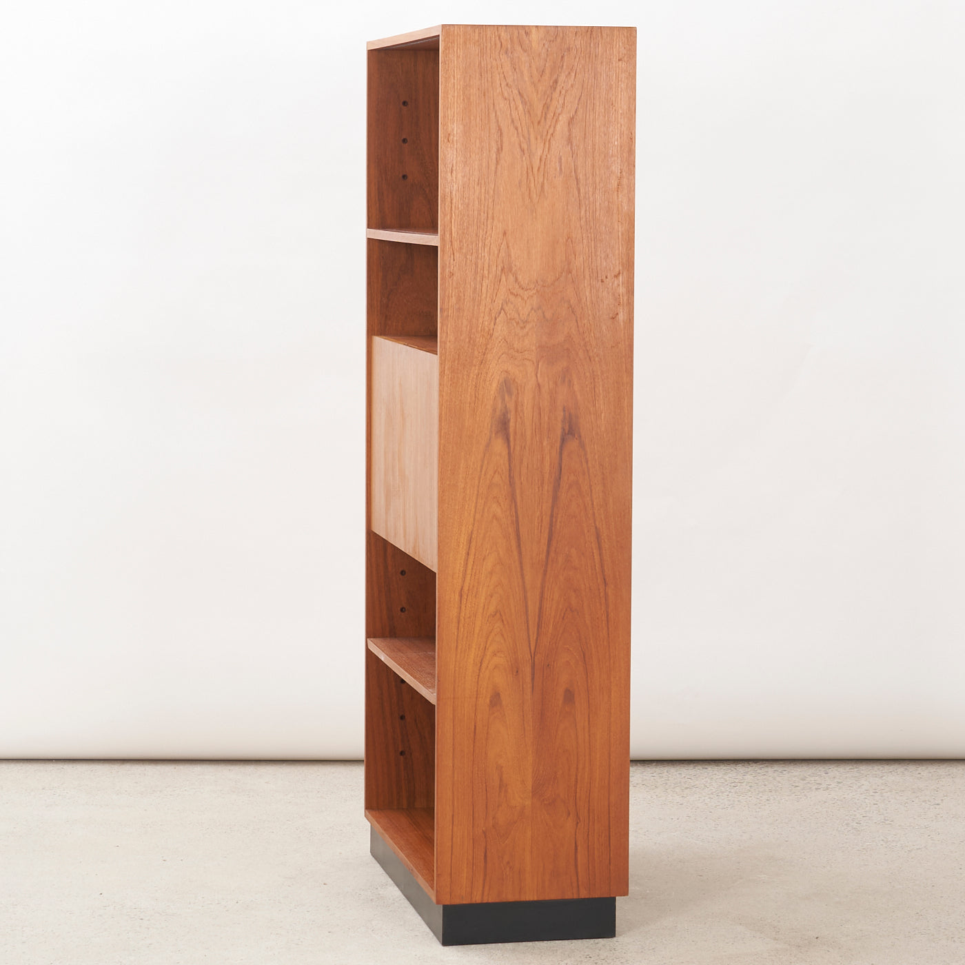 Teak Bookcase w/ Drop Down Cabinet