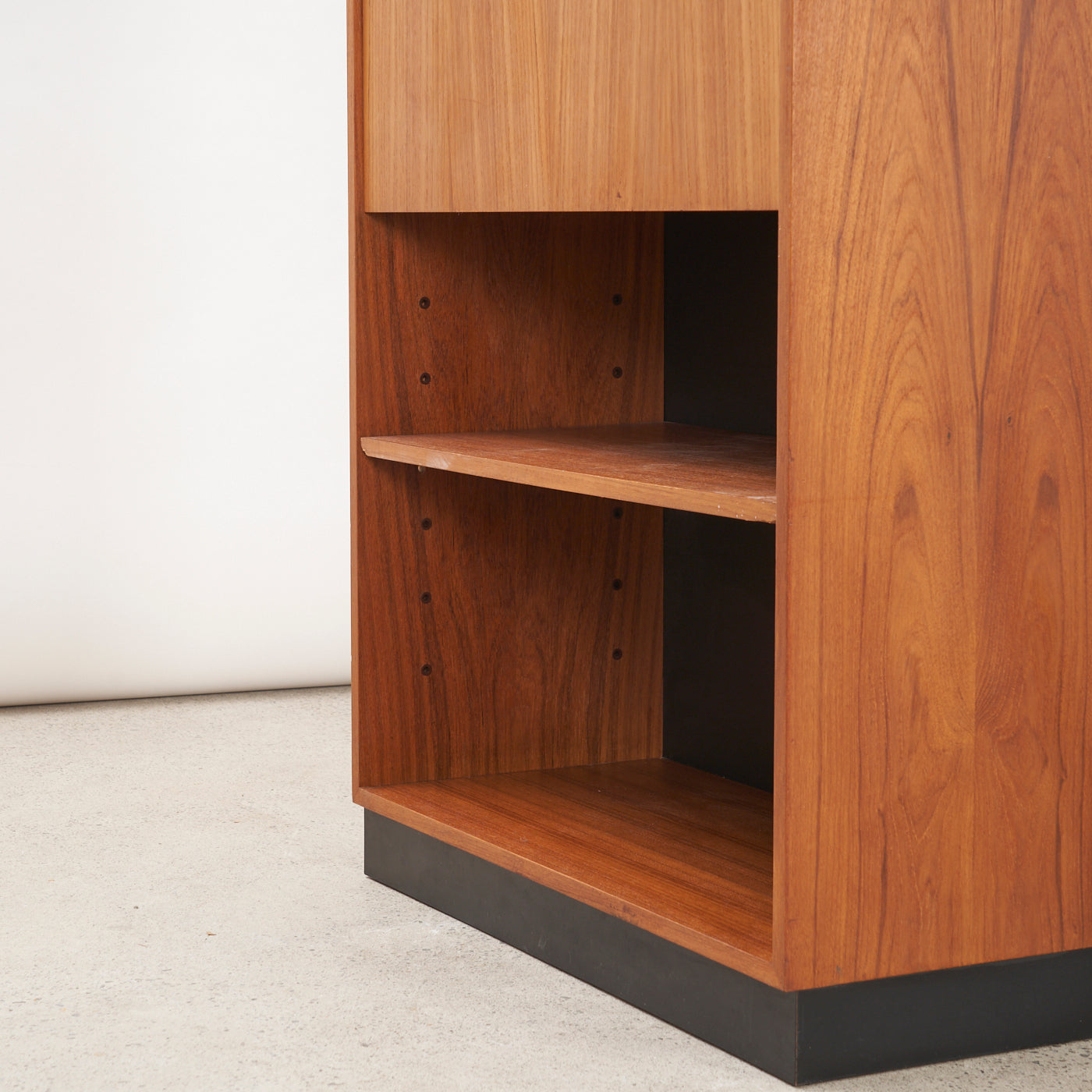 Teak Bookcase w/ Drop Down Cabinet