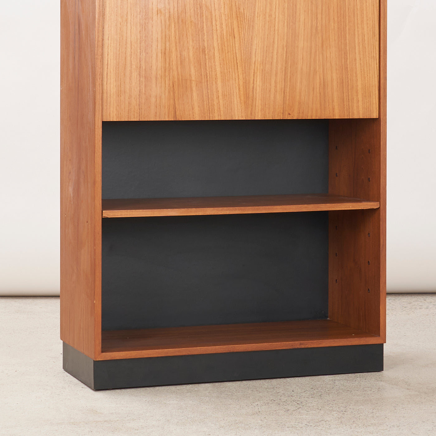 Teak Bookcase w/ Drop Down Cabinet