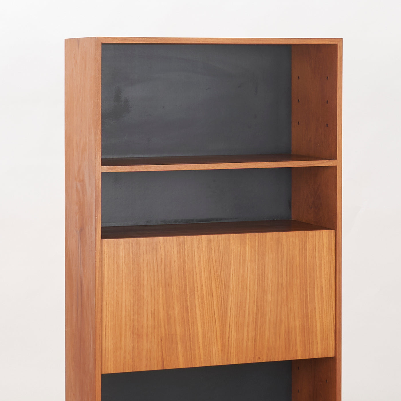 Teak Bookcase w/ Drop Down Cabinet